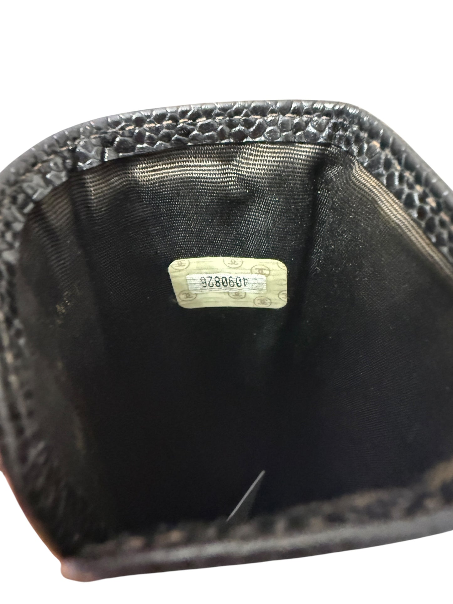 Chanel Black Caviar Leather Glasses Case