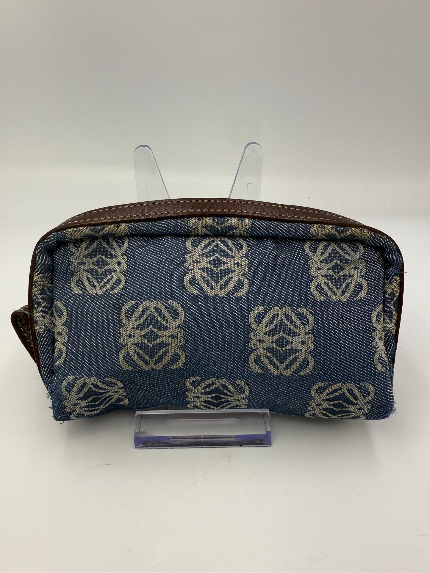 Loewe Denim Anagram Compact Pouch