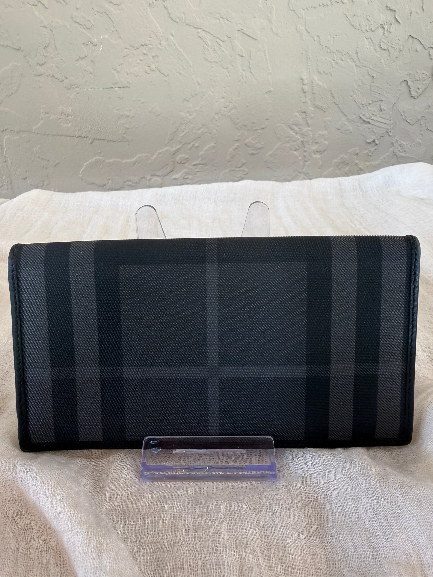 Burberry London England Black House Check Long Wallet
