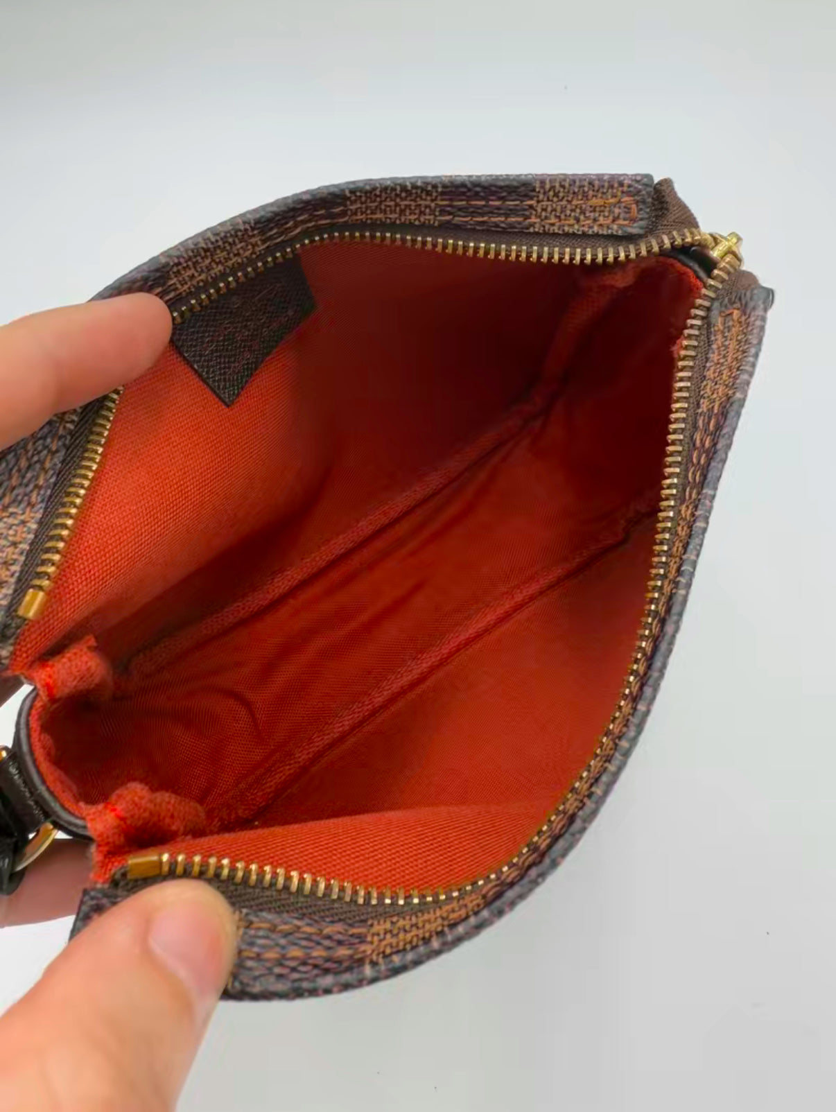 Louis Vuitton Damier Ebene Pochette Trousse Hand Bag