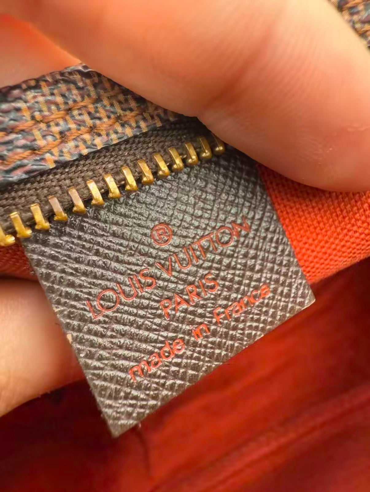 Louis Vuitton Damier Ebene Pochette Trousse Hand Bag