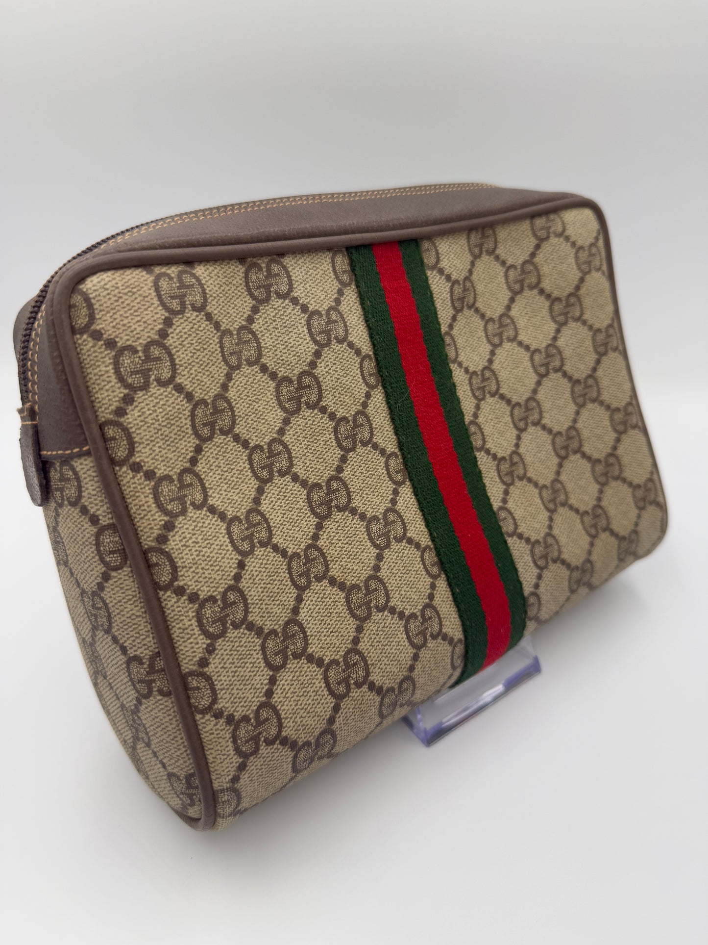 Gucci Supreme Sherry Zippered Toiletry Bag