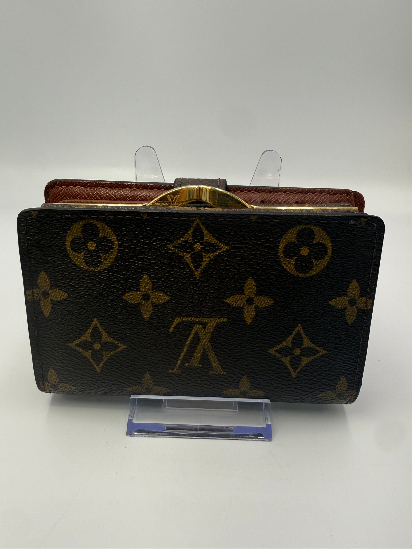 Louis Vuitton Monogram Coated Canvas Kisslock Wallet CA1021