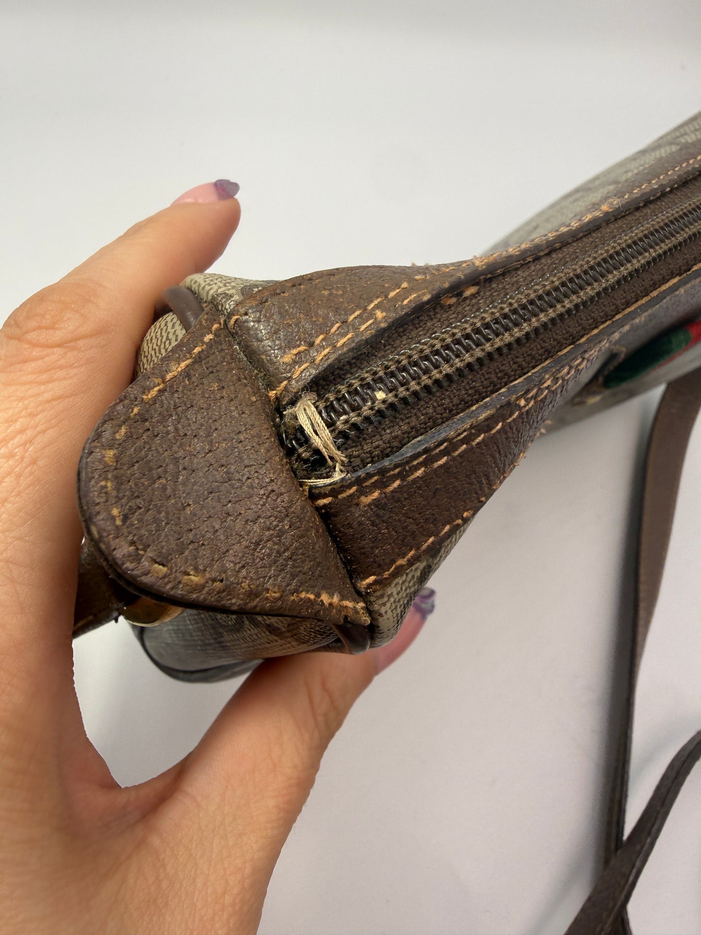 Gucci Guccissima Supreme Coated Canvas Sherry Crossbody Vintage