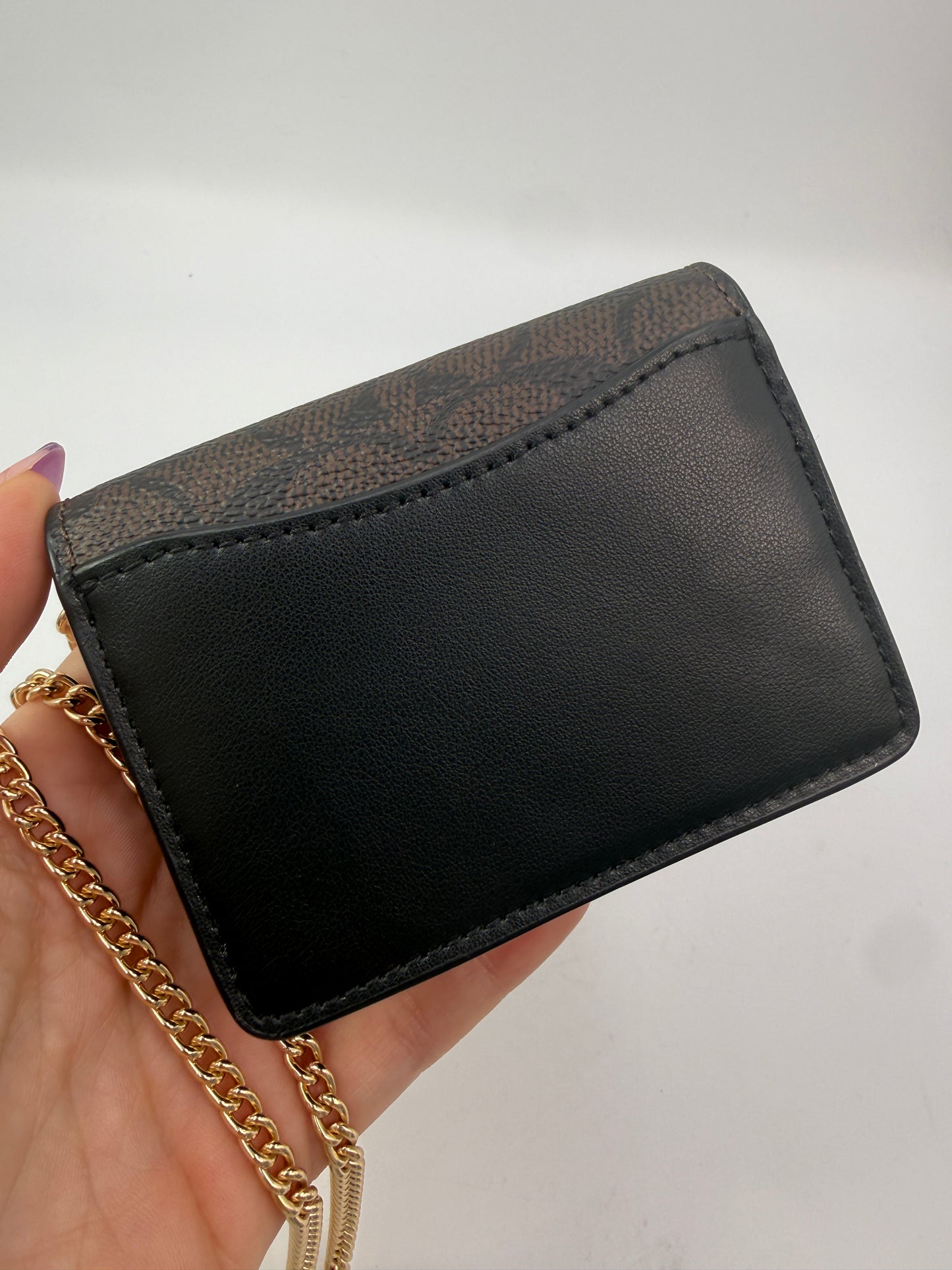 COACH Mini Wallet On A Chain In Signature Canvas NEW WITH TAGS