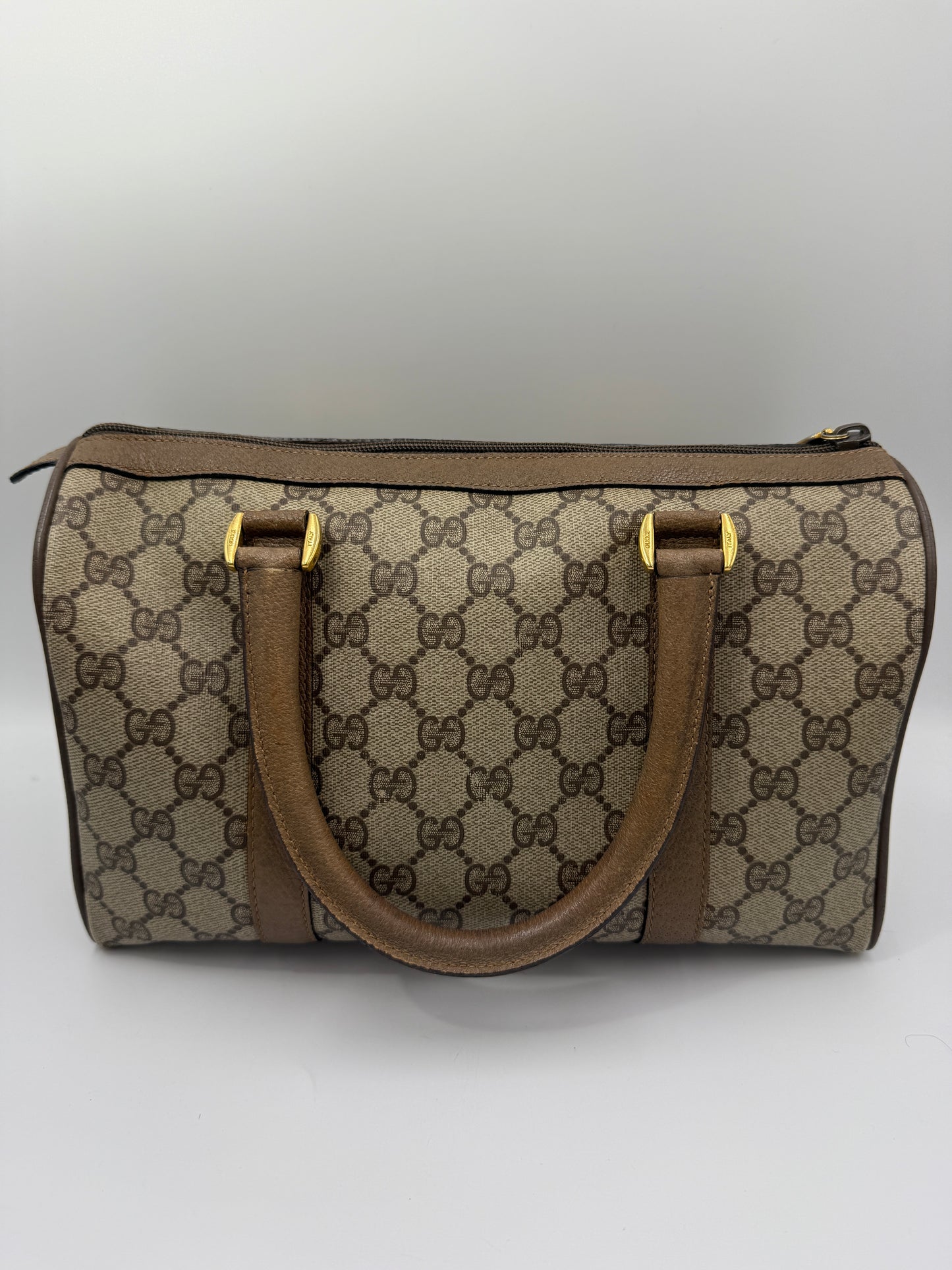 Gucci Supreme Coated Canvas Sherry Boston Bag 32cm