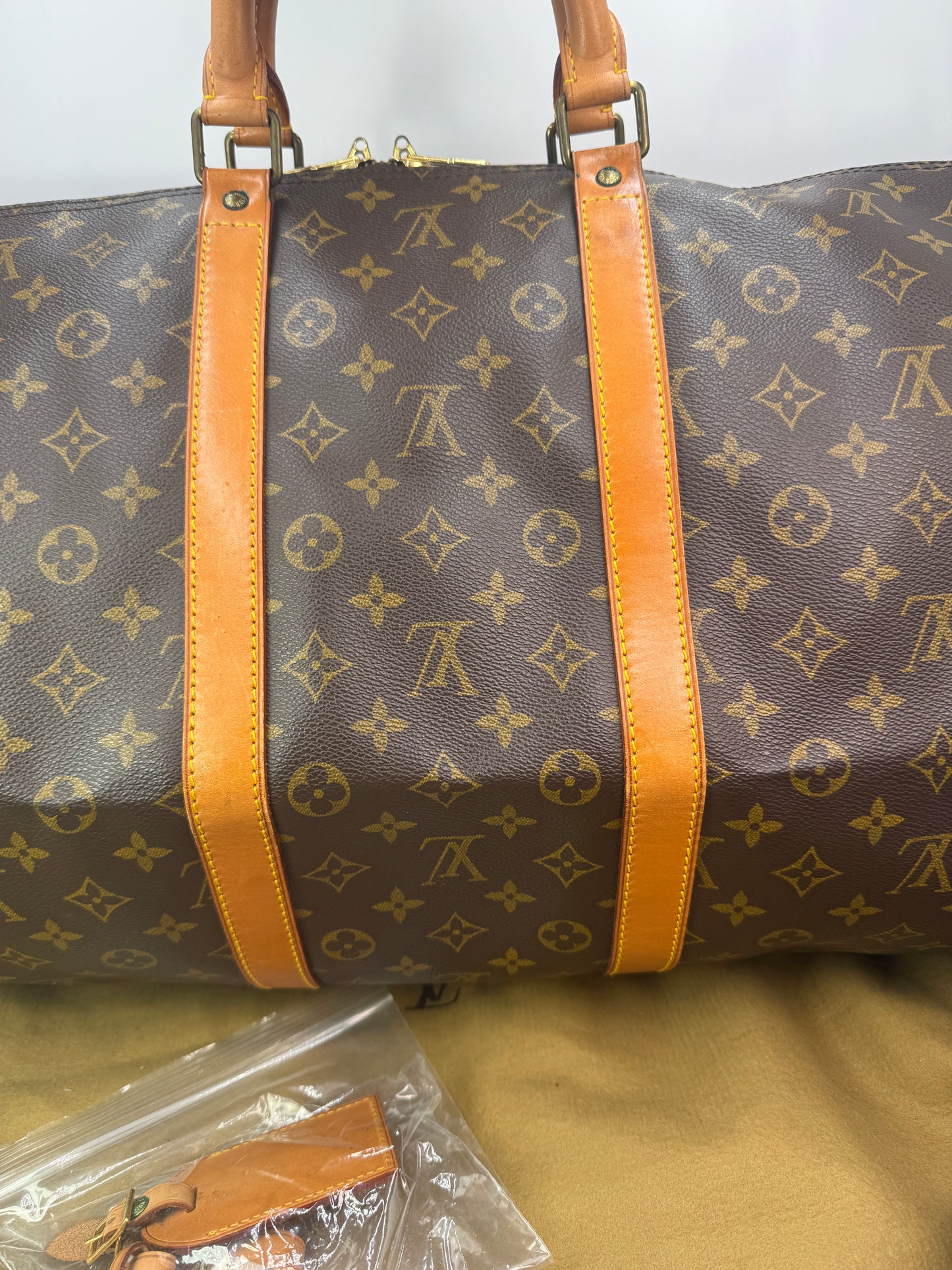 Louis Vuitton Monogram Coated Canvas Keepall 55 cm FL MI0971