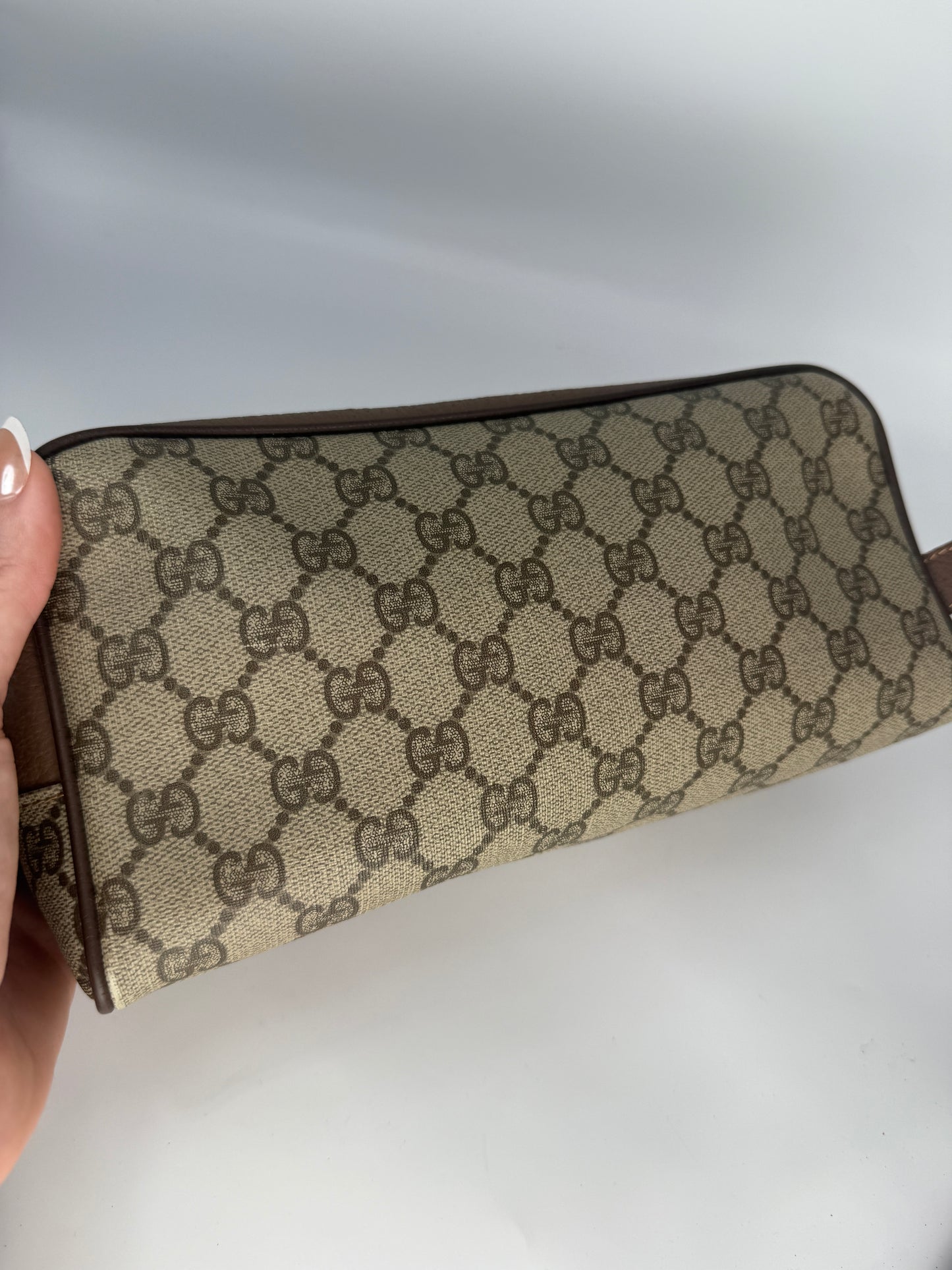 Gucci Guccissima Supreme Coated Canvas Toiletry Zippered Pouch