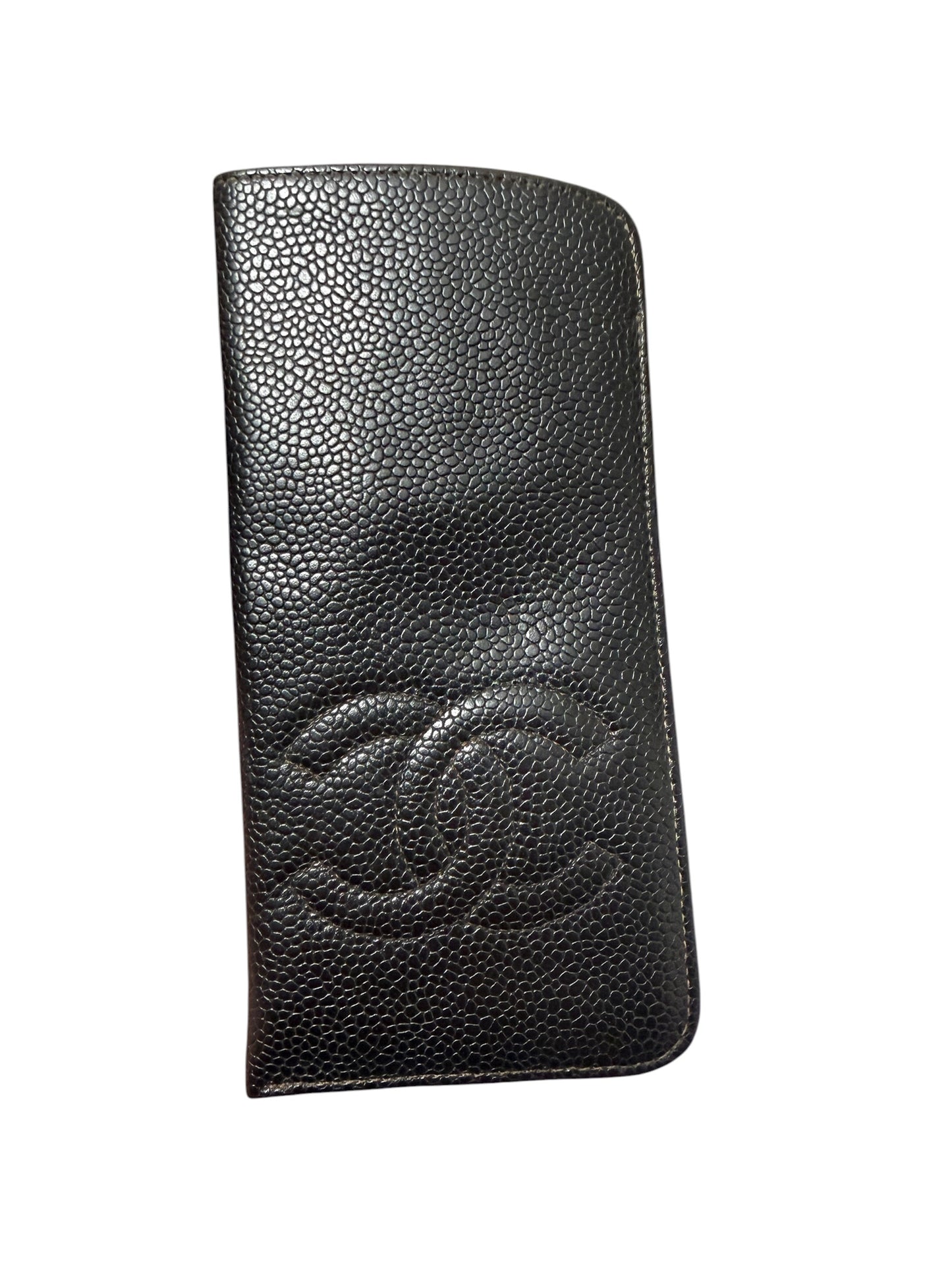 Chanel Black Caviar Leather Glasses Case