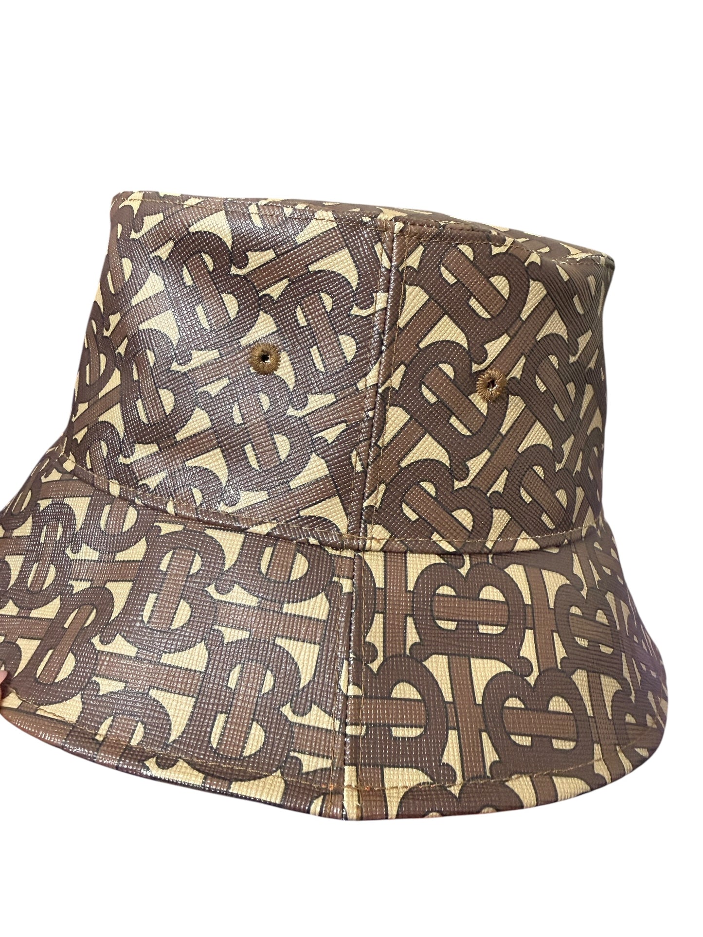 Burberry Monogram Print Bucket Hat Size Medium