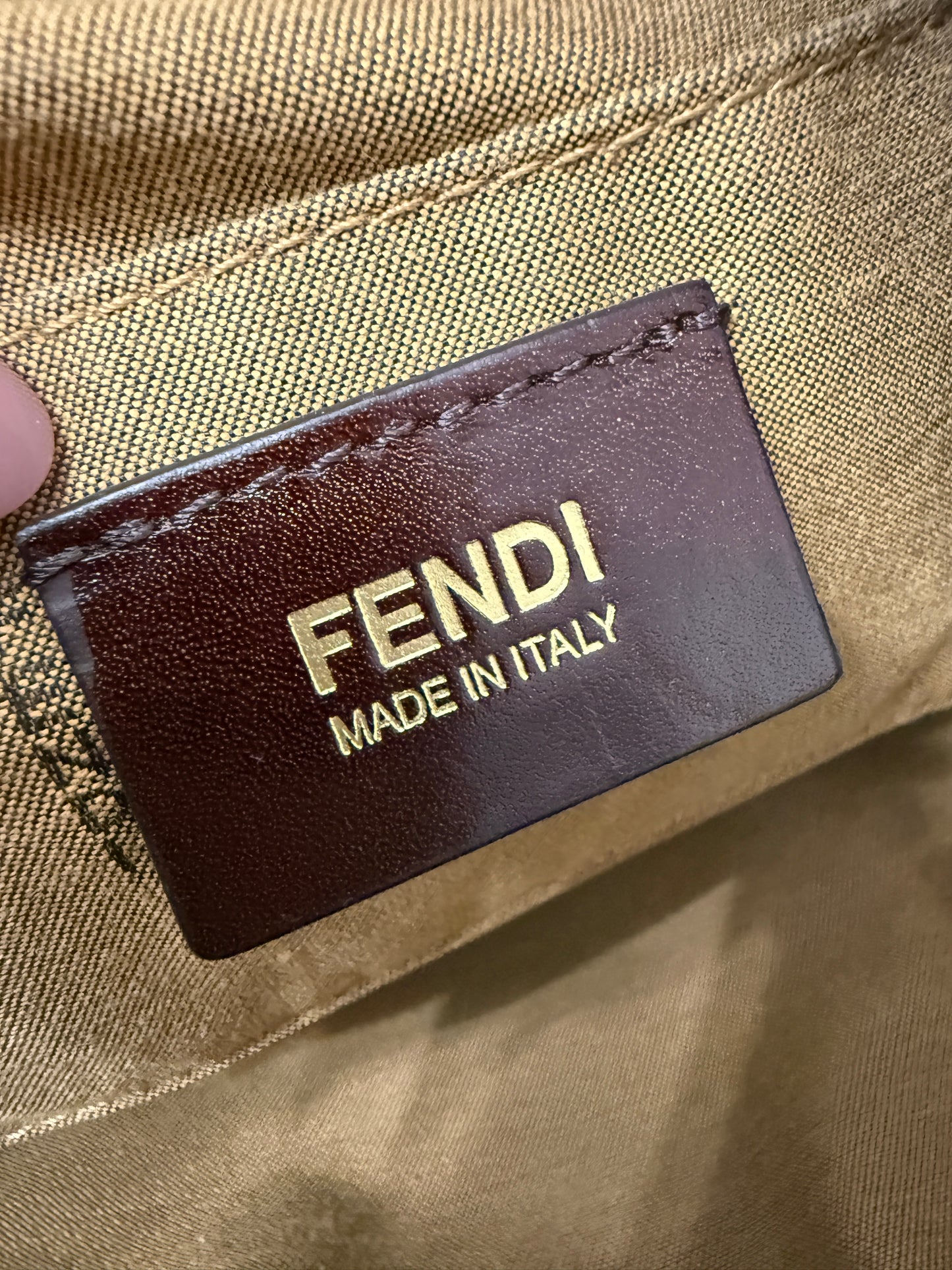 Fendi Vintage Zucca Crossbody Messenger Bag Unisex