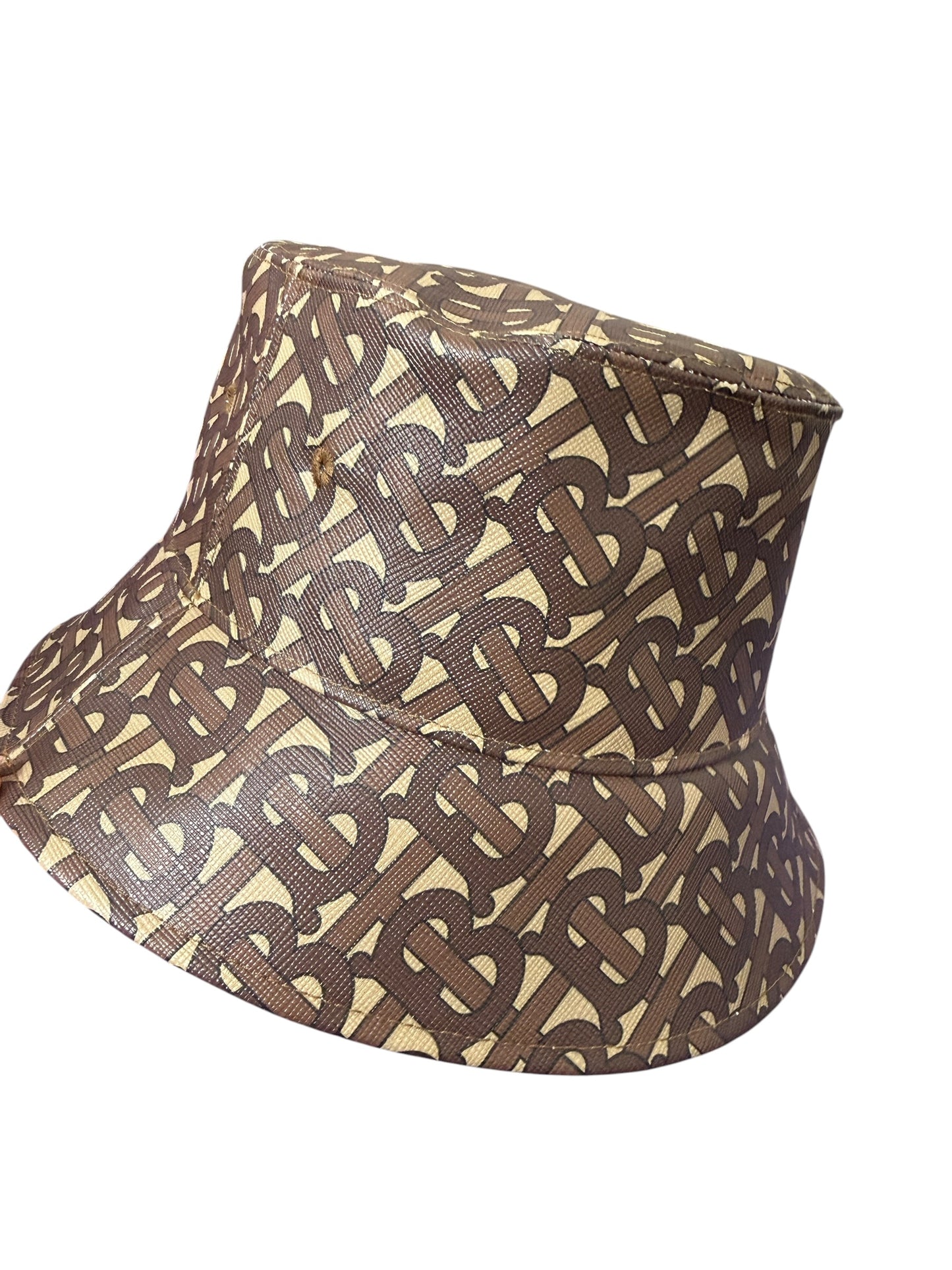 Burberry Monogram Print Bucket Hat Size Medium