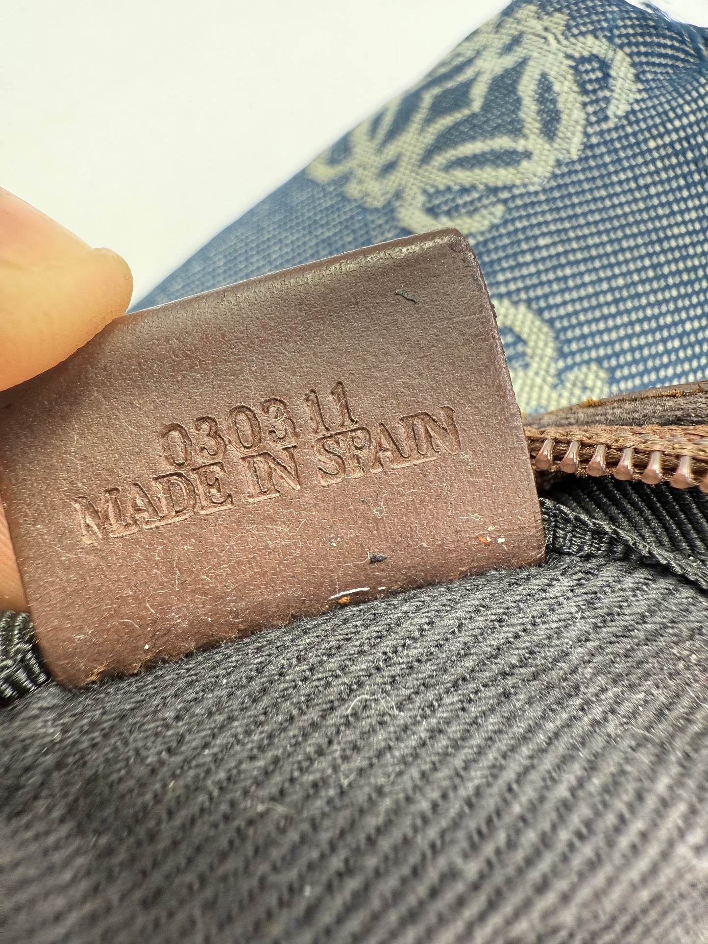 Loewe Denim Anagram Compact Pouch