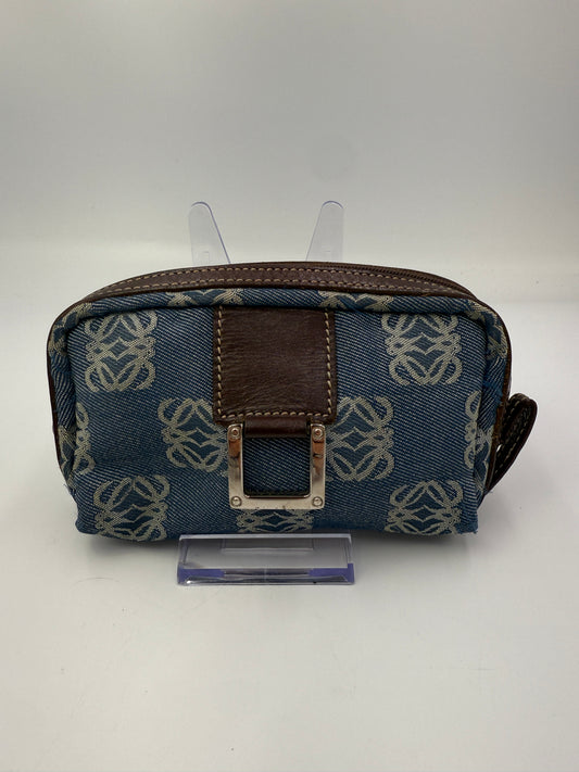 Loewe Denim Anagram Compact Pouch