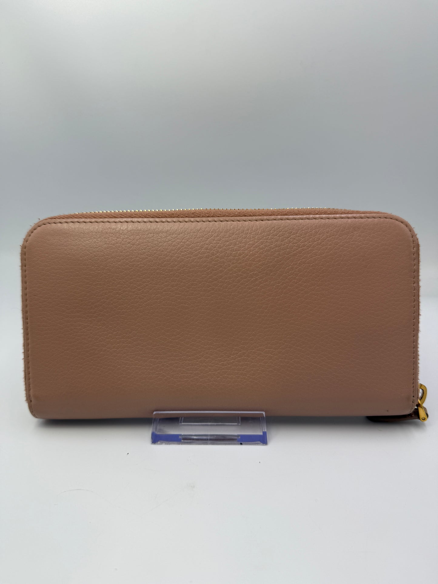Prada Blush Pink Leather Long Zippy Wallet