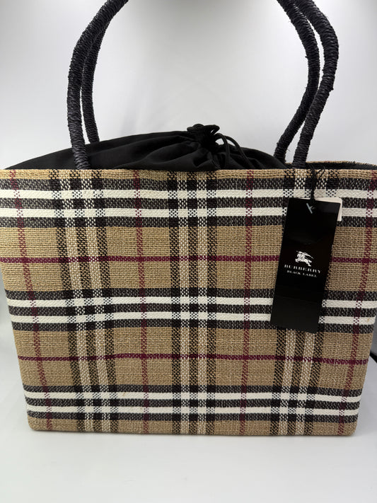 Burberry Black Label Nova Check Structured Tote