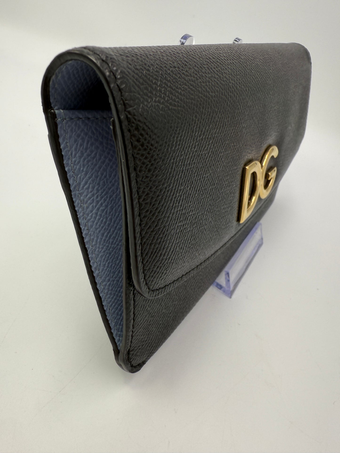 Dolce & Gabanna Black Long Wallet 3 Piece Set