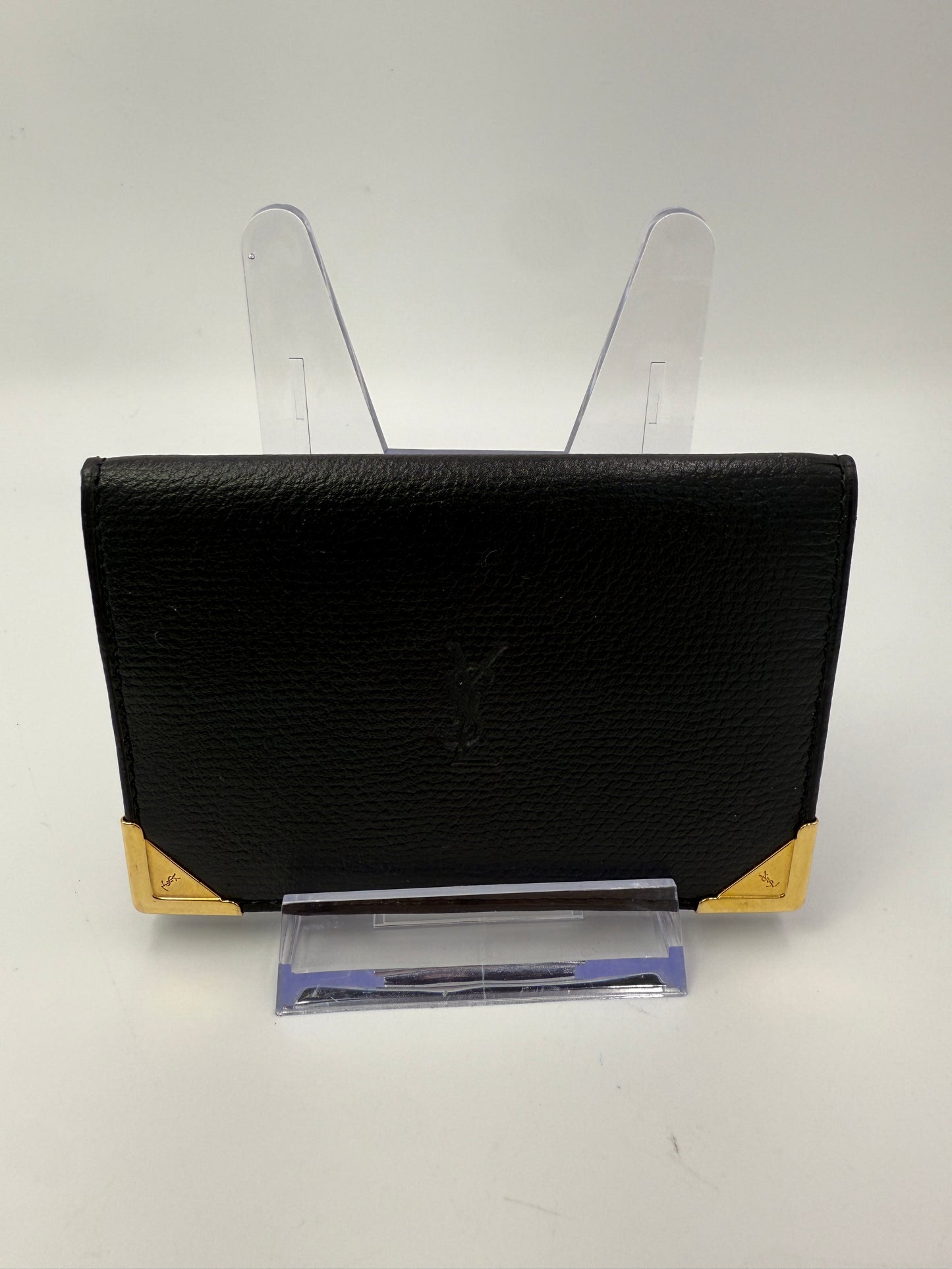 Yves Saint Laurent Black Leather Card Holder
