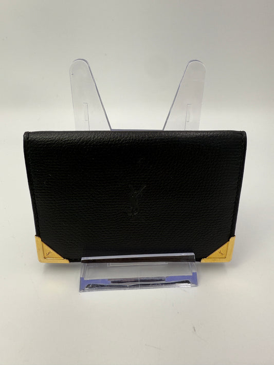 Yves Saint Laurent Black Leather Card Holder