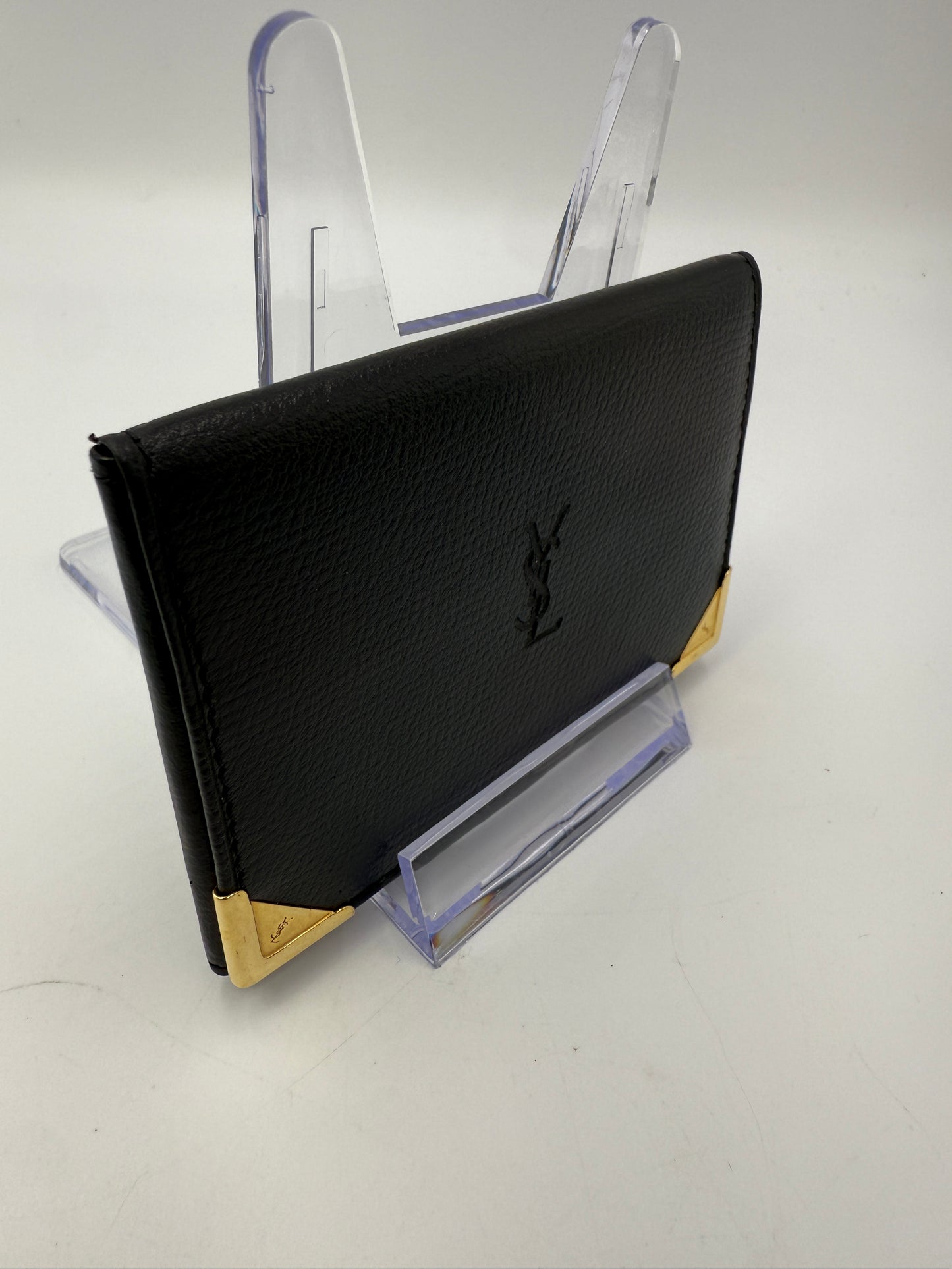 Yves Saint Laurent Black Leather Card Holder