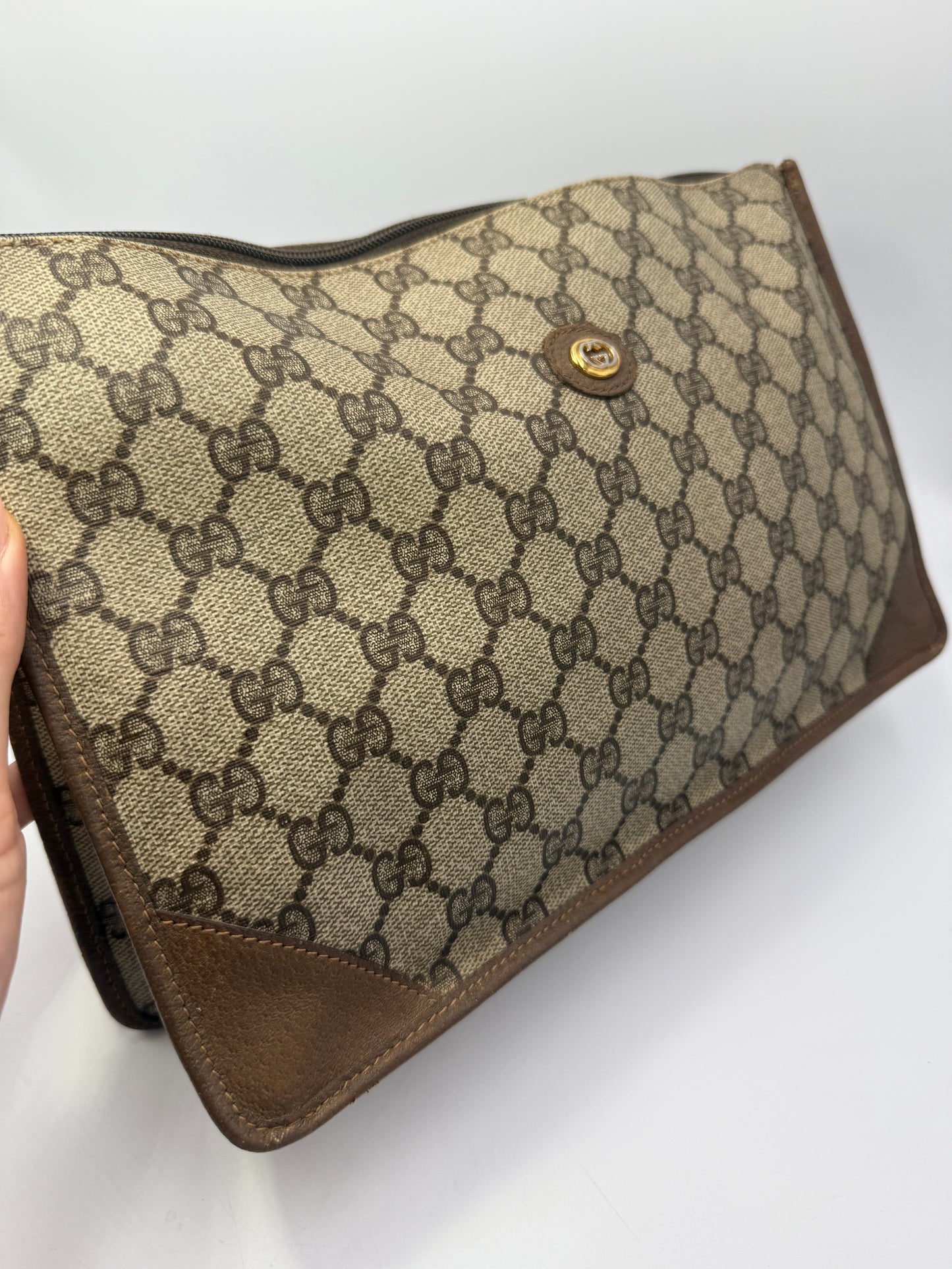 Gucci Vintage Supreme Coated Canvas Toiletry 30 cm
