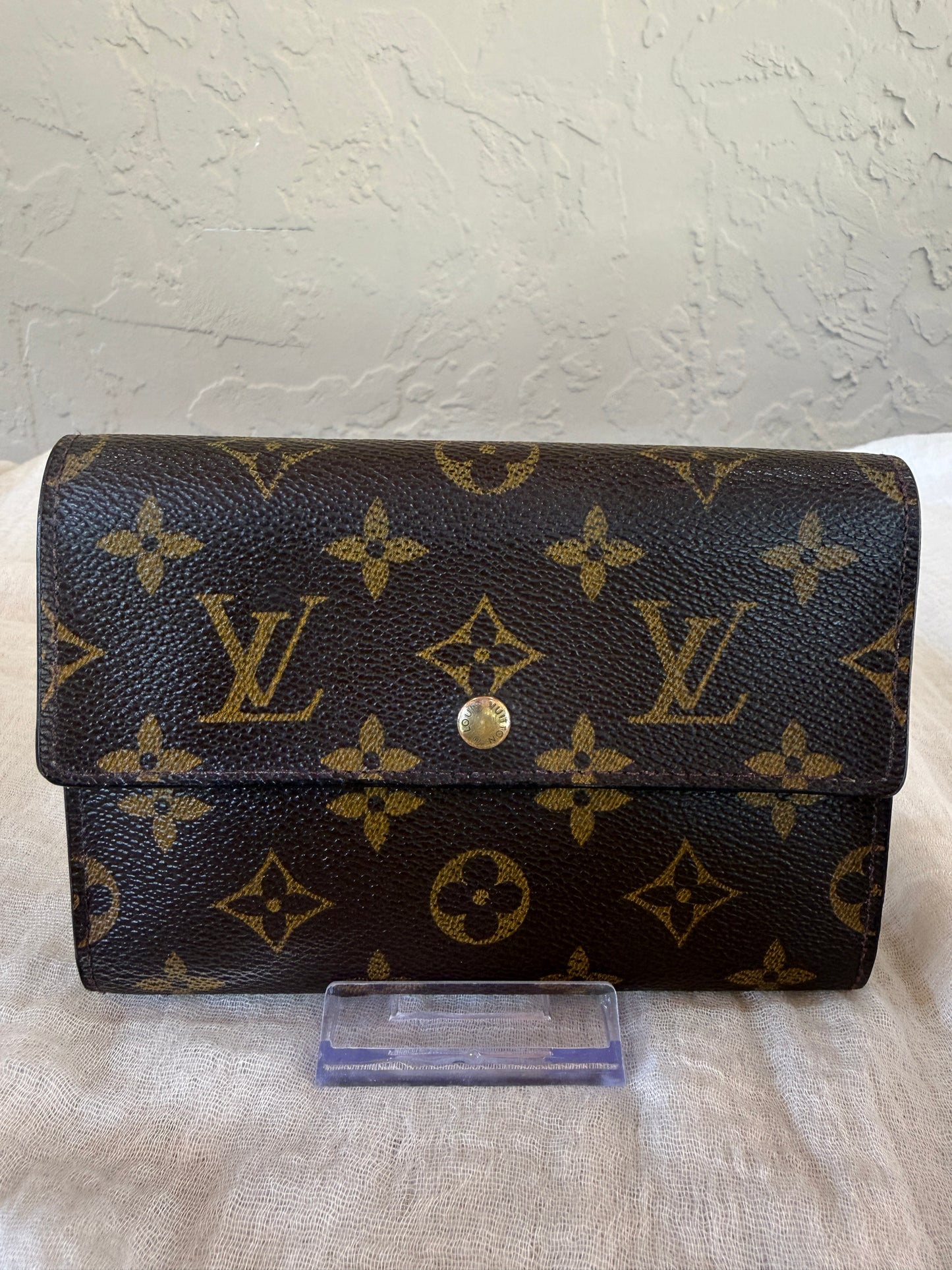 Louis Vuitton Monogram Coated Canvas Compact Trifold Wallet SD0061