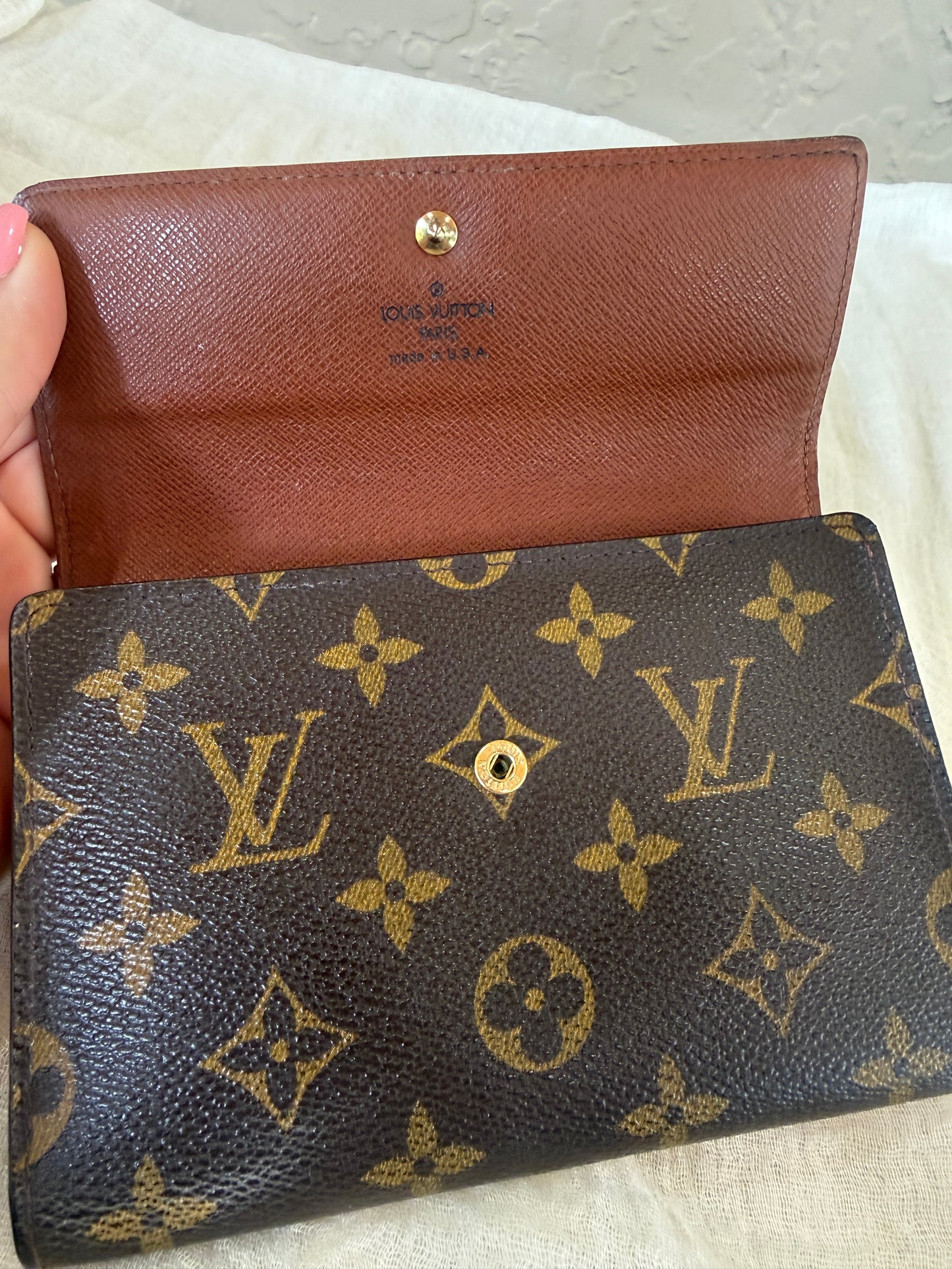 Louis Vuitton Monogram Coated Canvas Compact Trifold Wallet SD0061