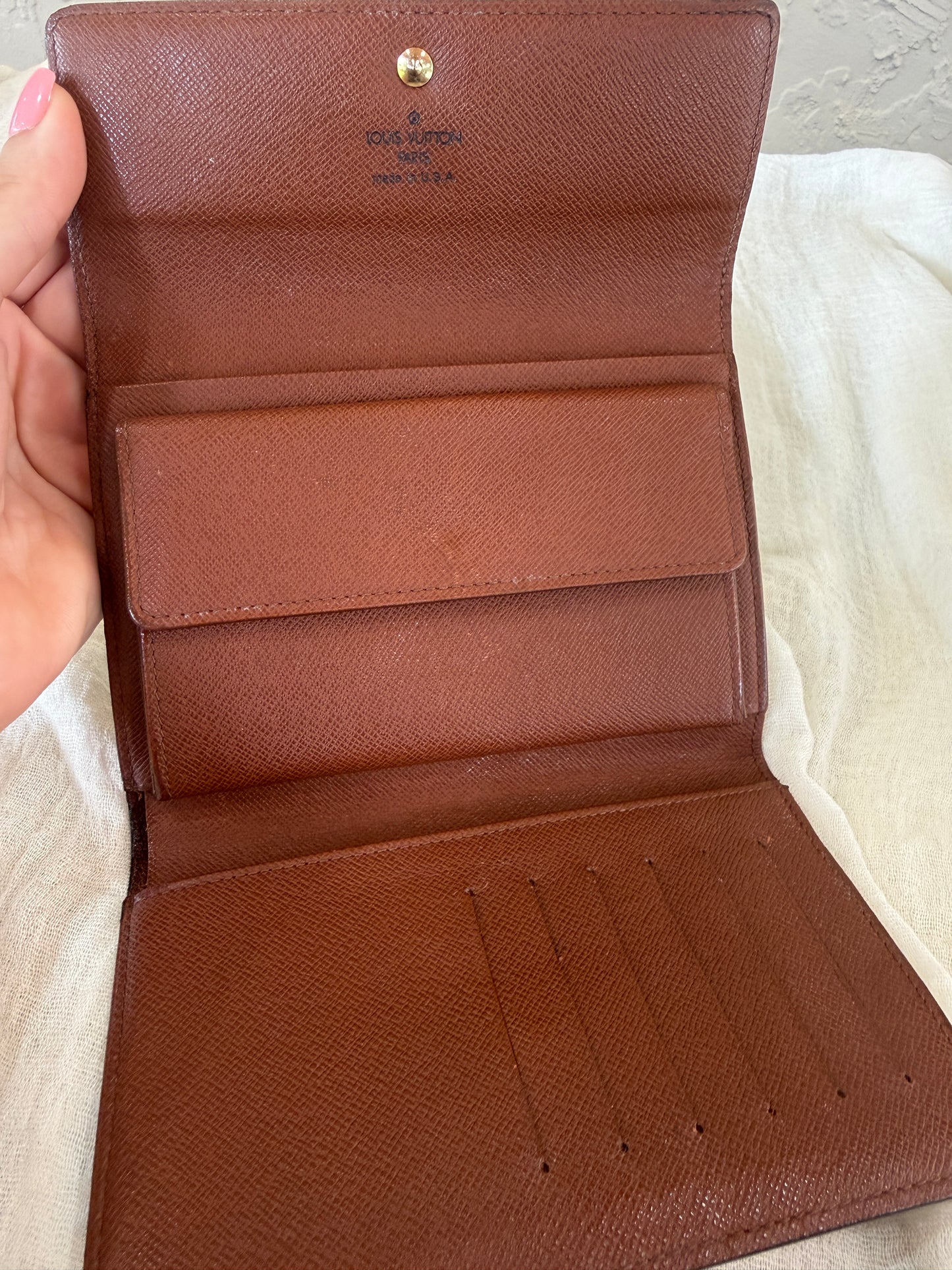Louis Vuitton Monogram Coated Canvas Compact Trifold Wallet SD0061