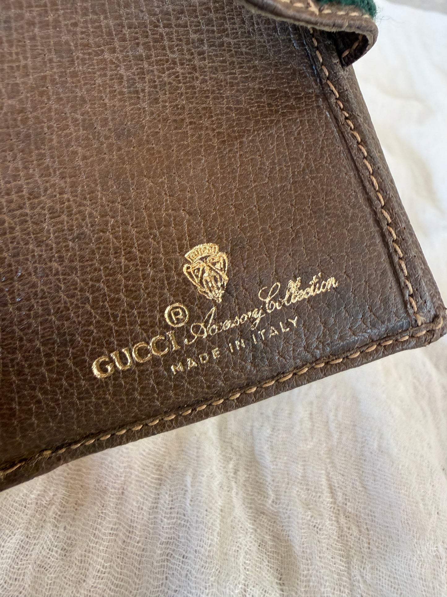 Gucci GG Supreme Ophidia Bi-Fold Wallet with Web Stripe and Snap Closure