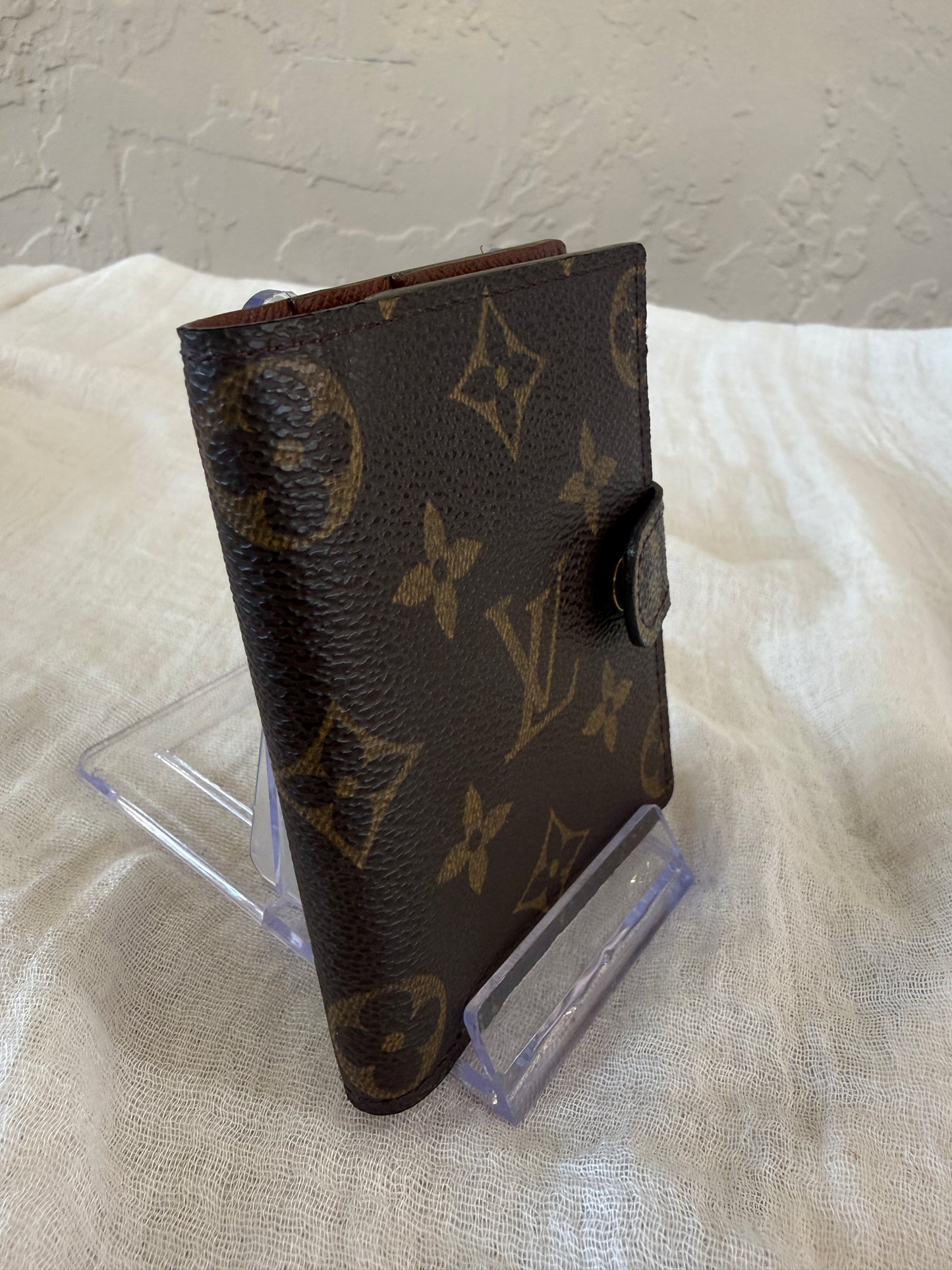 Louis Vuitton Monogram Coated Canvas Card Holder Mini Agenda Cover TH0063