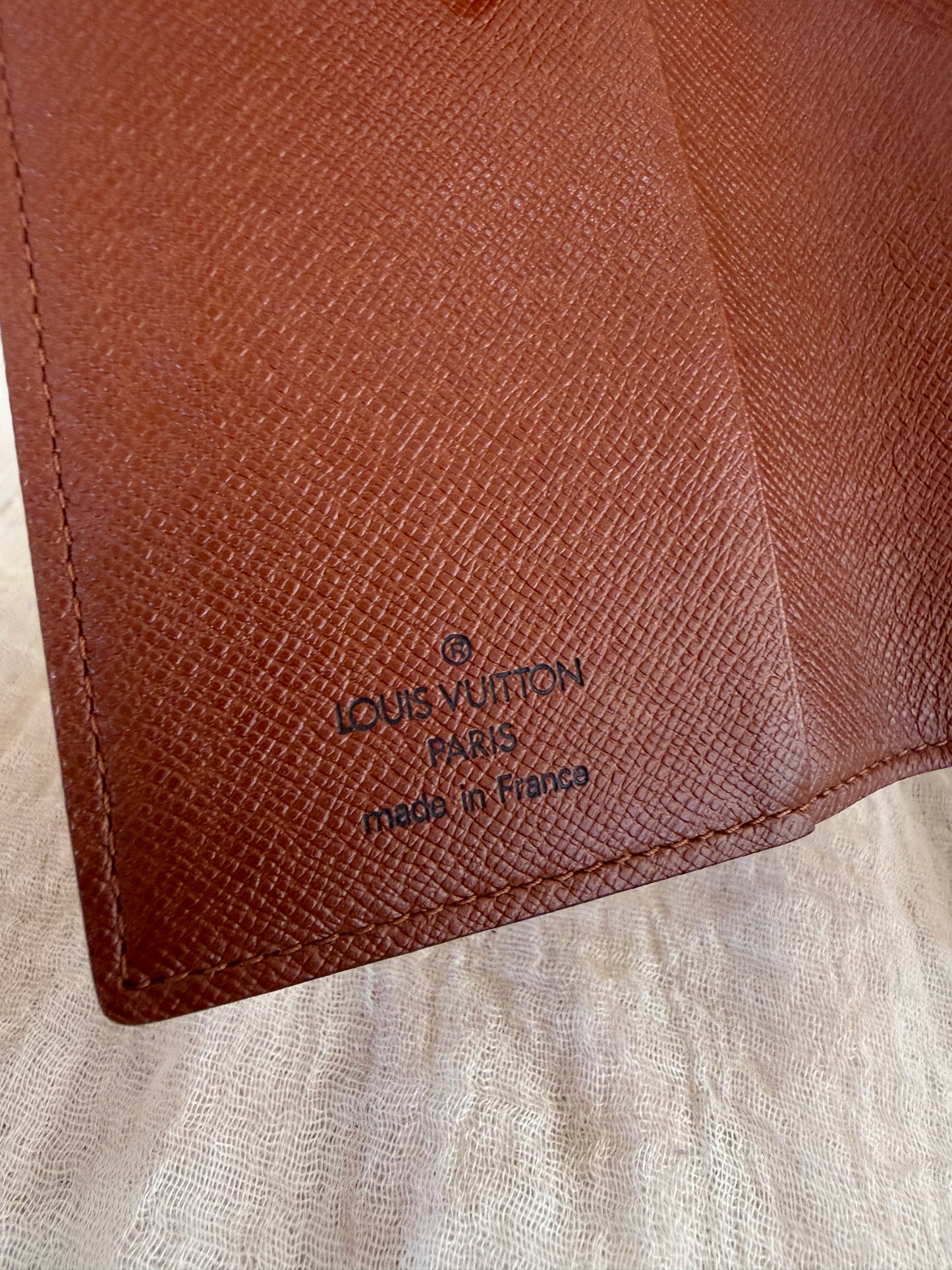 Louis Vuitton Monogram Coated Canvas Card Holder Mini Agenda Cover TH0063