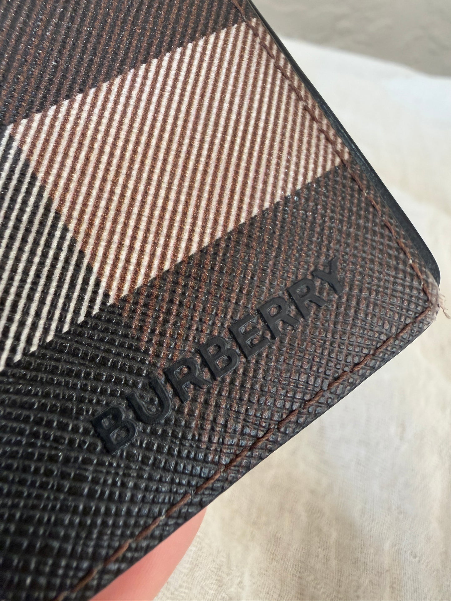 Burberry Nova Check Coated Canvas Pocket Organizer