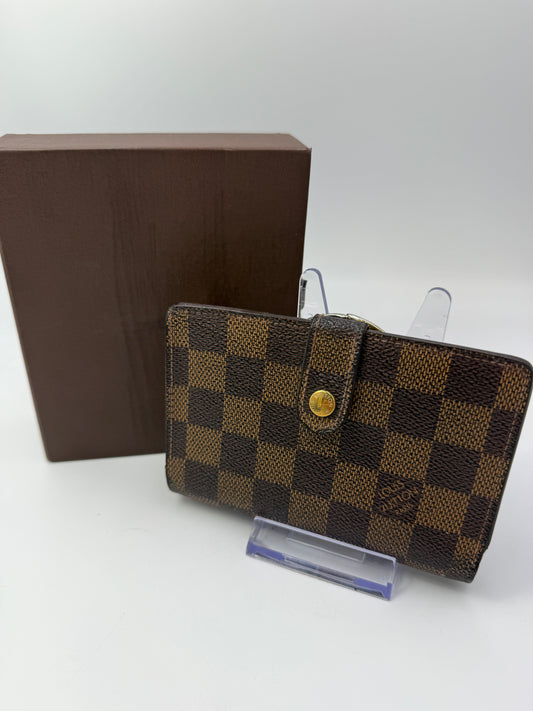 Louis Vuitton Damier Ebene Kisslock Wallet MI1002