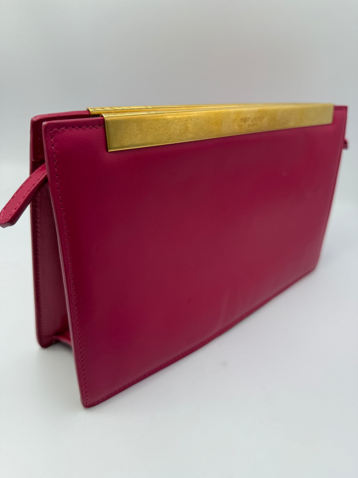 Yves Saint Laurent Hot Pink Clutch w Dust Bag