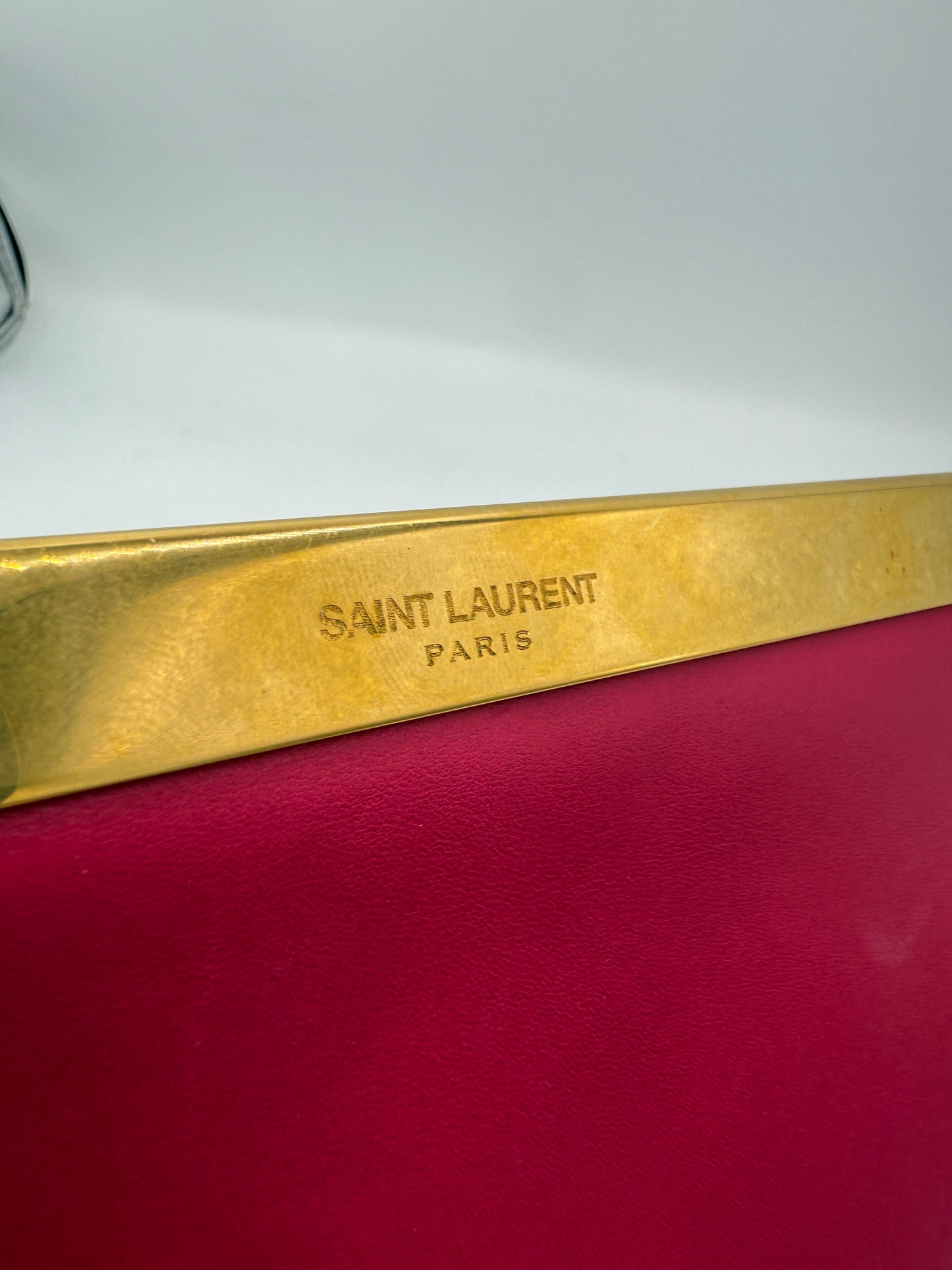 Yves Saint Laurent Hot Pink Clutch w Dust Bag
