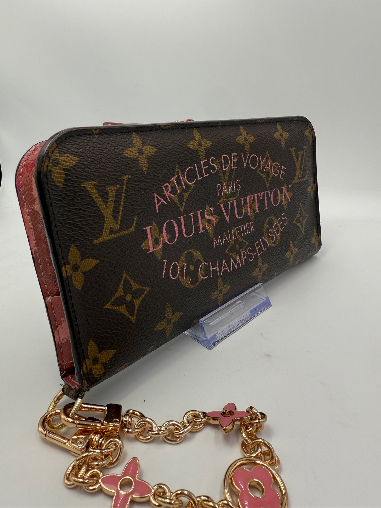 Limited Edition Louis Vuitton Articles De Voyage Rose Ikat Insolite Wallet CA1113
