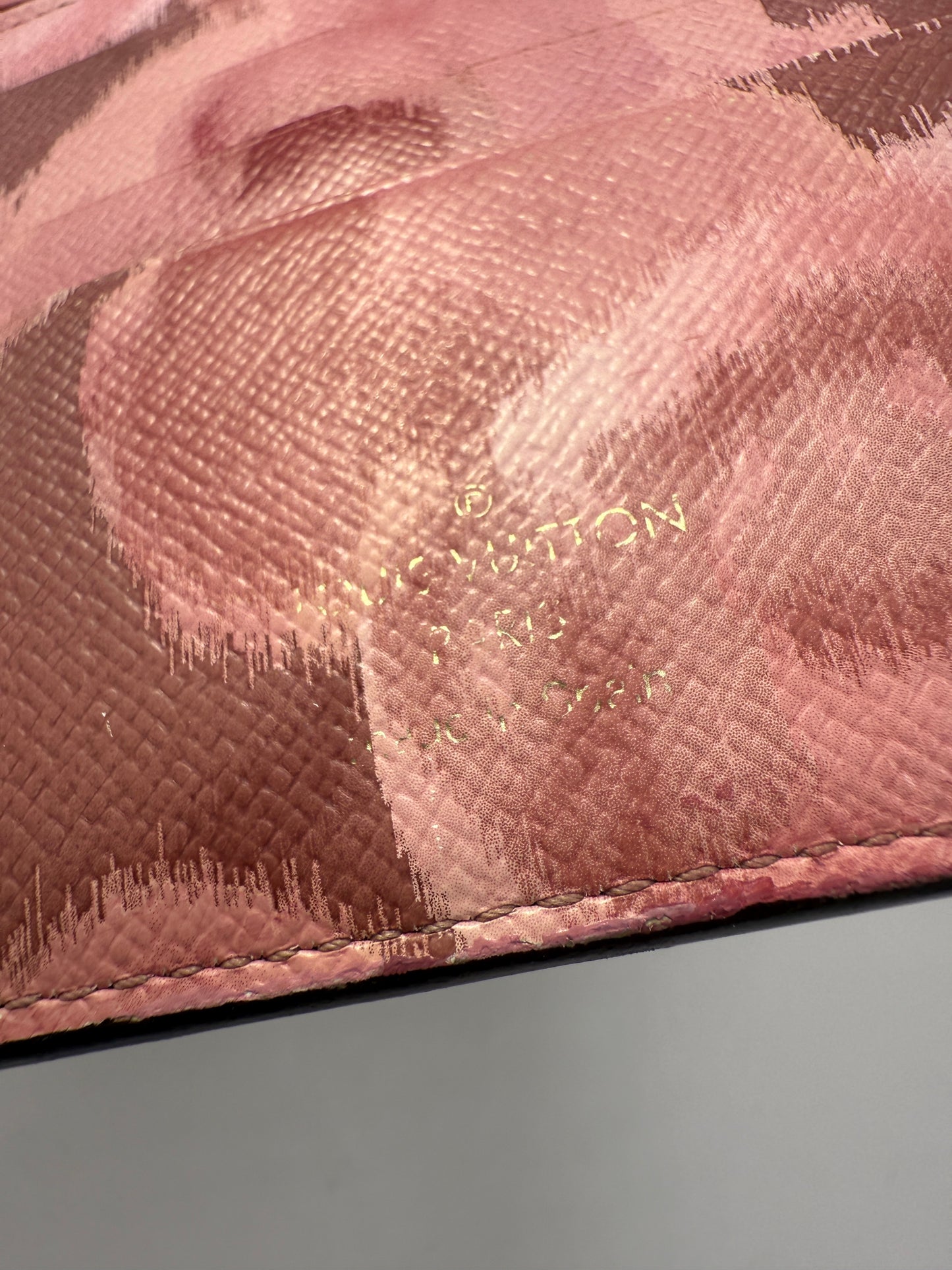 Limited Edition Louis Vuitton Articles De Voyage Rose Ikat Insolite Wallet CA1113