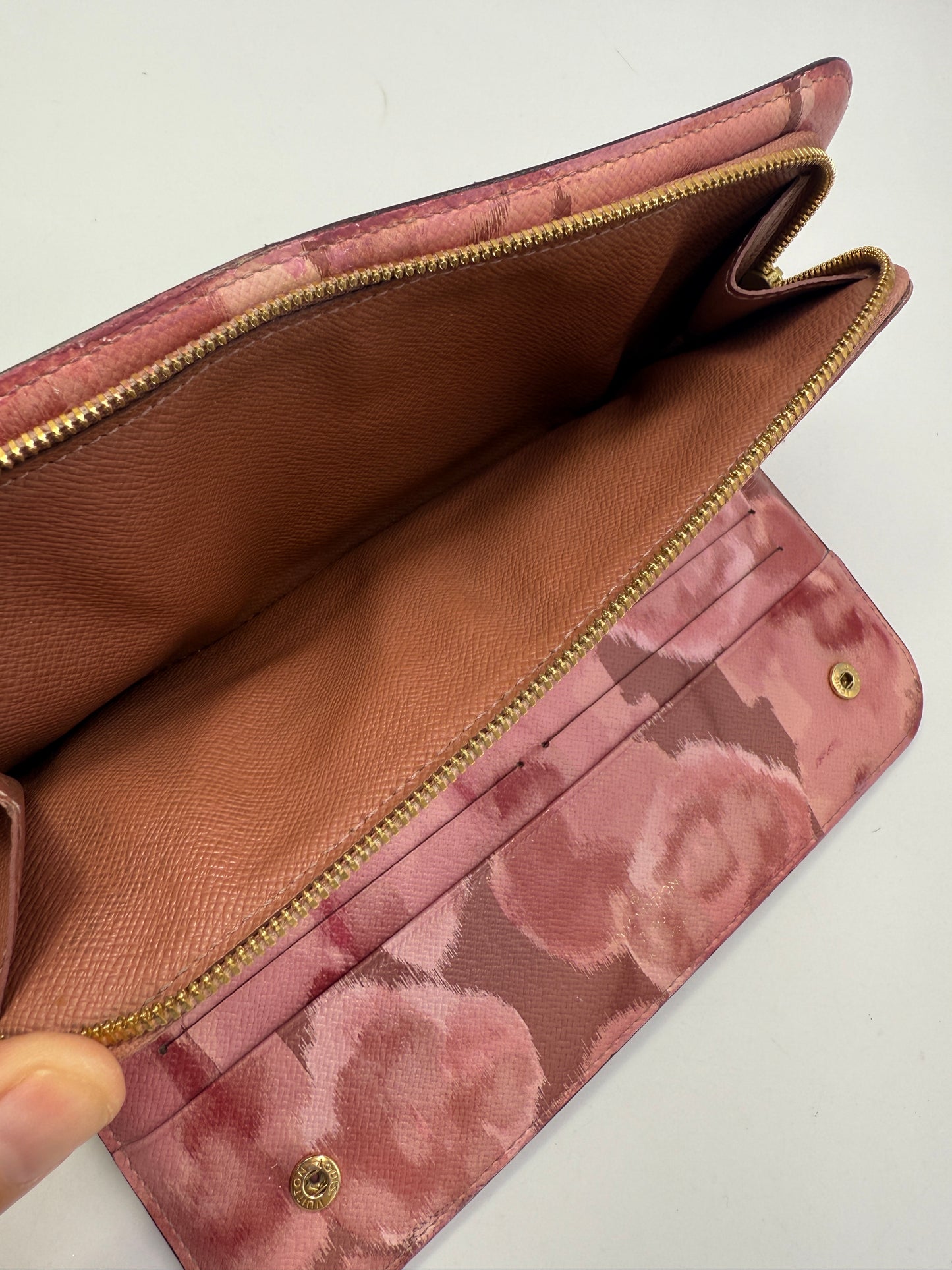 Limited Edition Louis Vuitton Articles De Voyage Rose Ikat Insolite Wallet CA1113