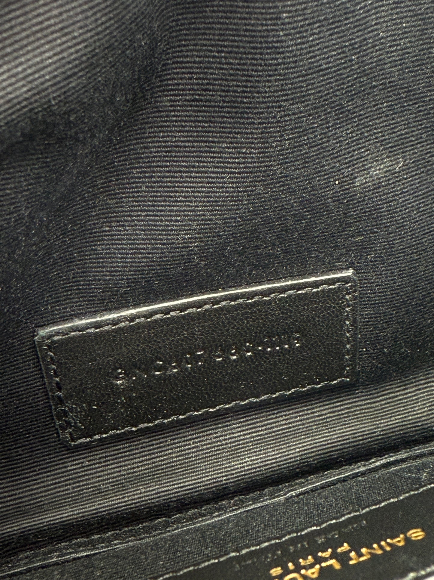 Yves Saint Laurent Black Leather Clutch Full Inclusion