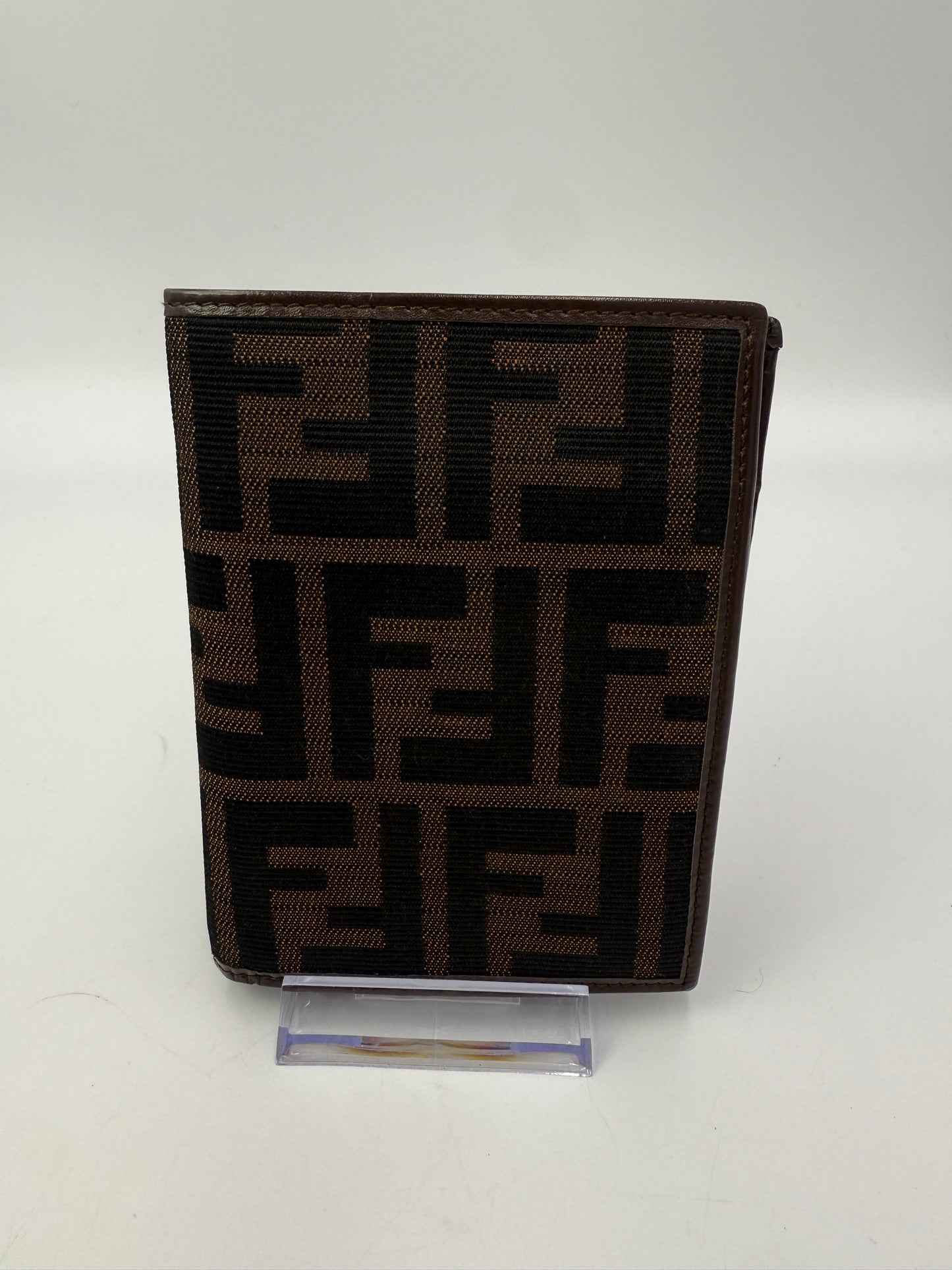 Fendi Canvas Zucca Black and Brown Bifold Wallet
