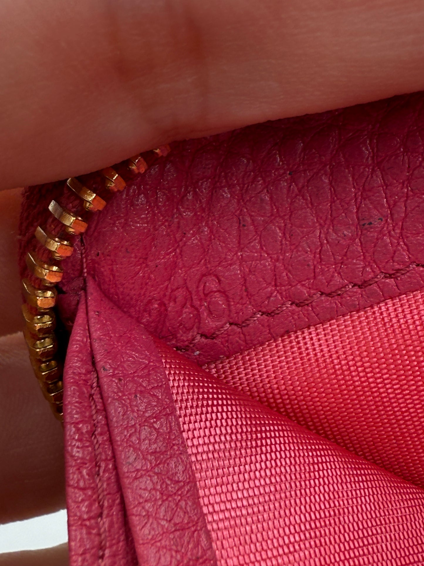 Prada Fuschia Pink Pebbled Leather Long Zippy Wallet