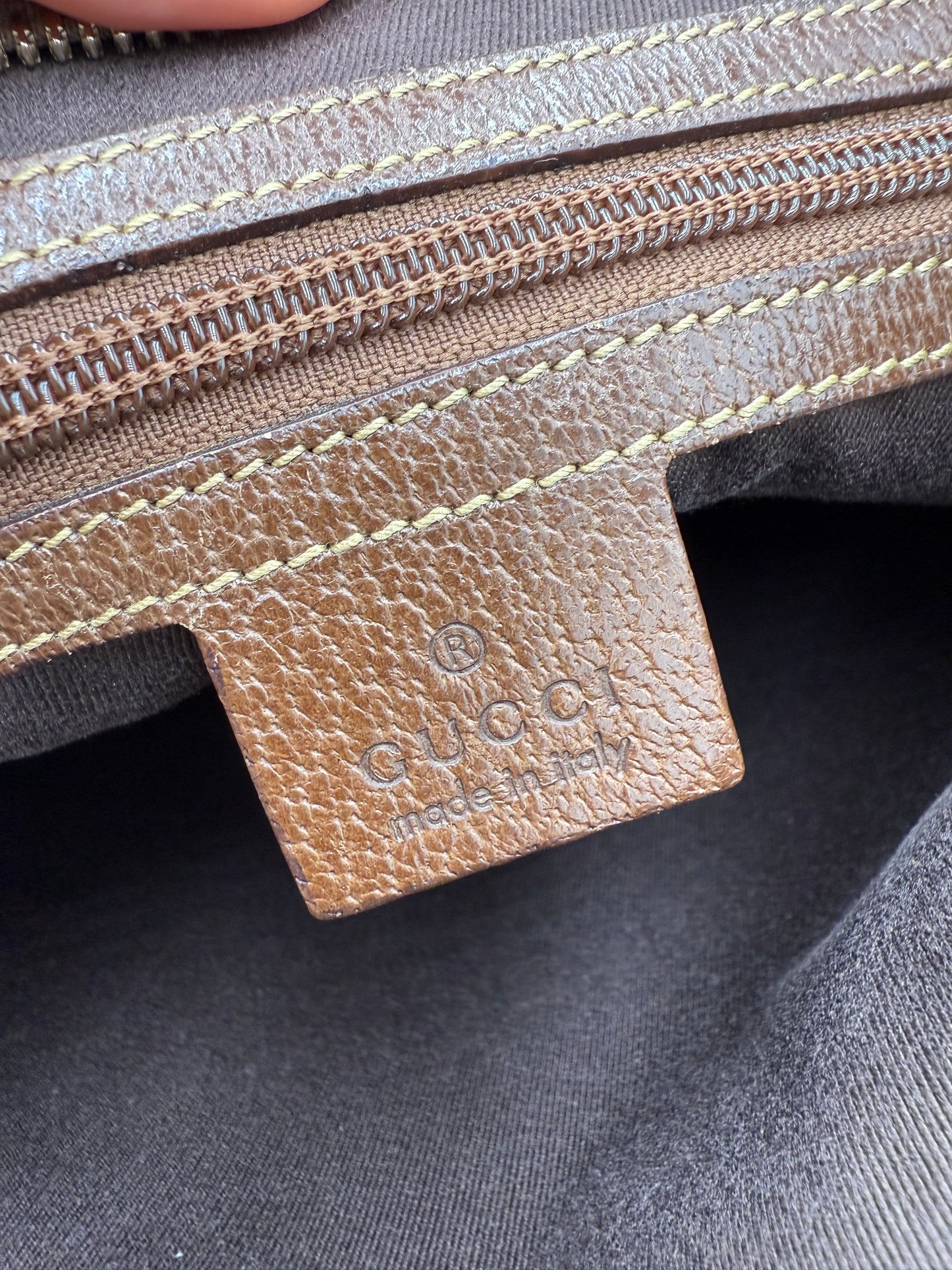 Gucci Guccissima Beige Canvas Crossbody Bag