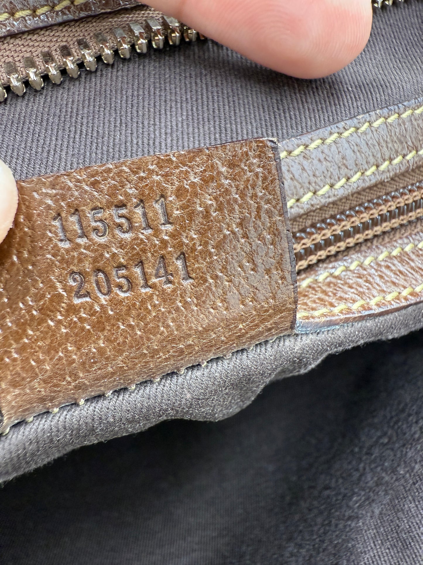 Gucci Guccissima Beige Canvas Crossbody Bag