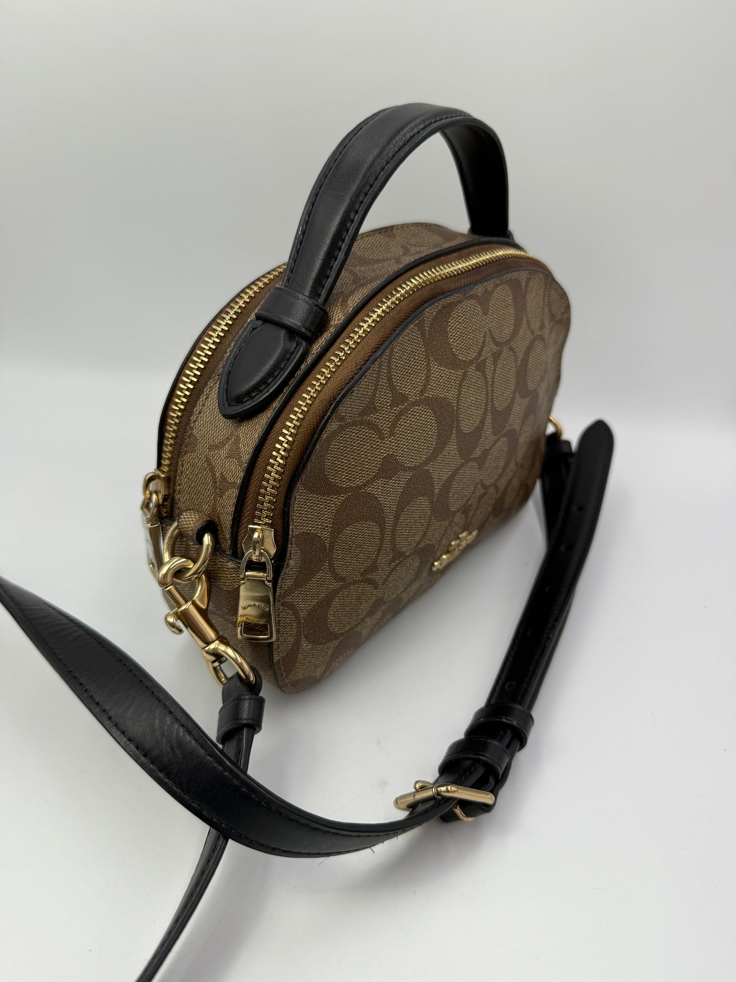 Coach Serena Beige Brown Crossbody with Wallet