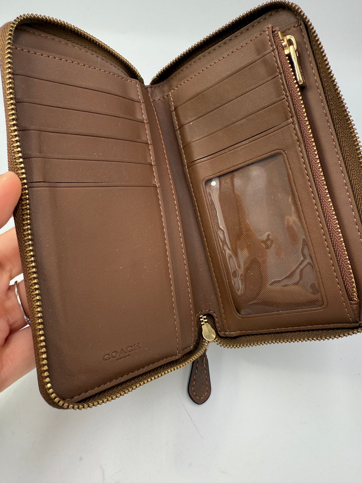 Coach Serena Beige Brown Crossbody with Wallet