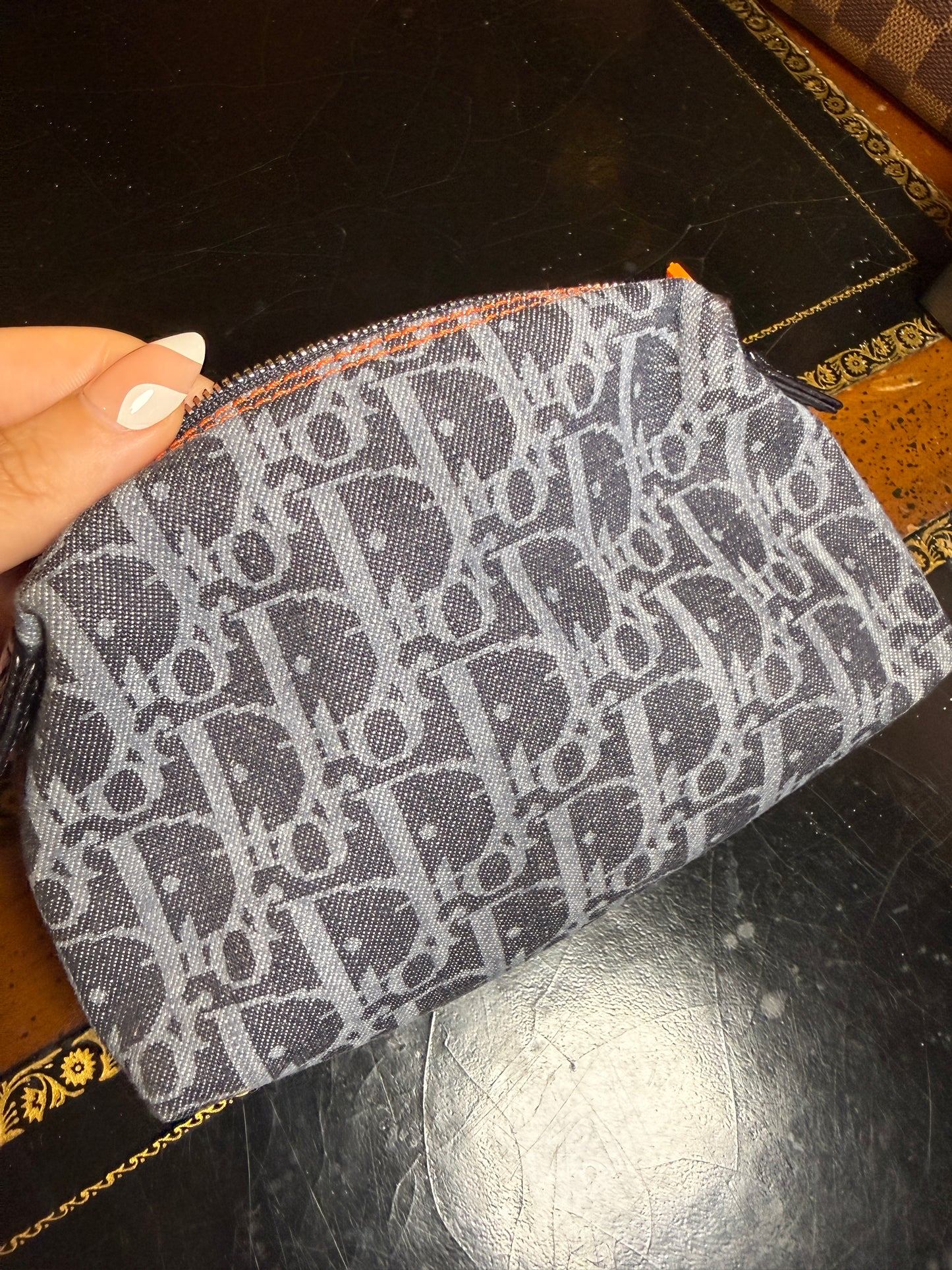 Christian Dior Denim Toiletry Pouch Limited Edition