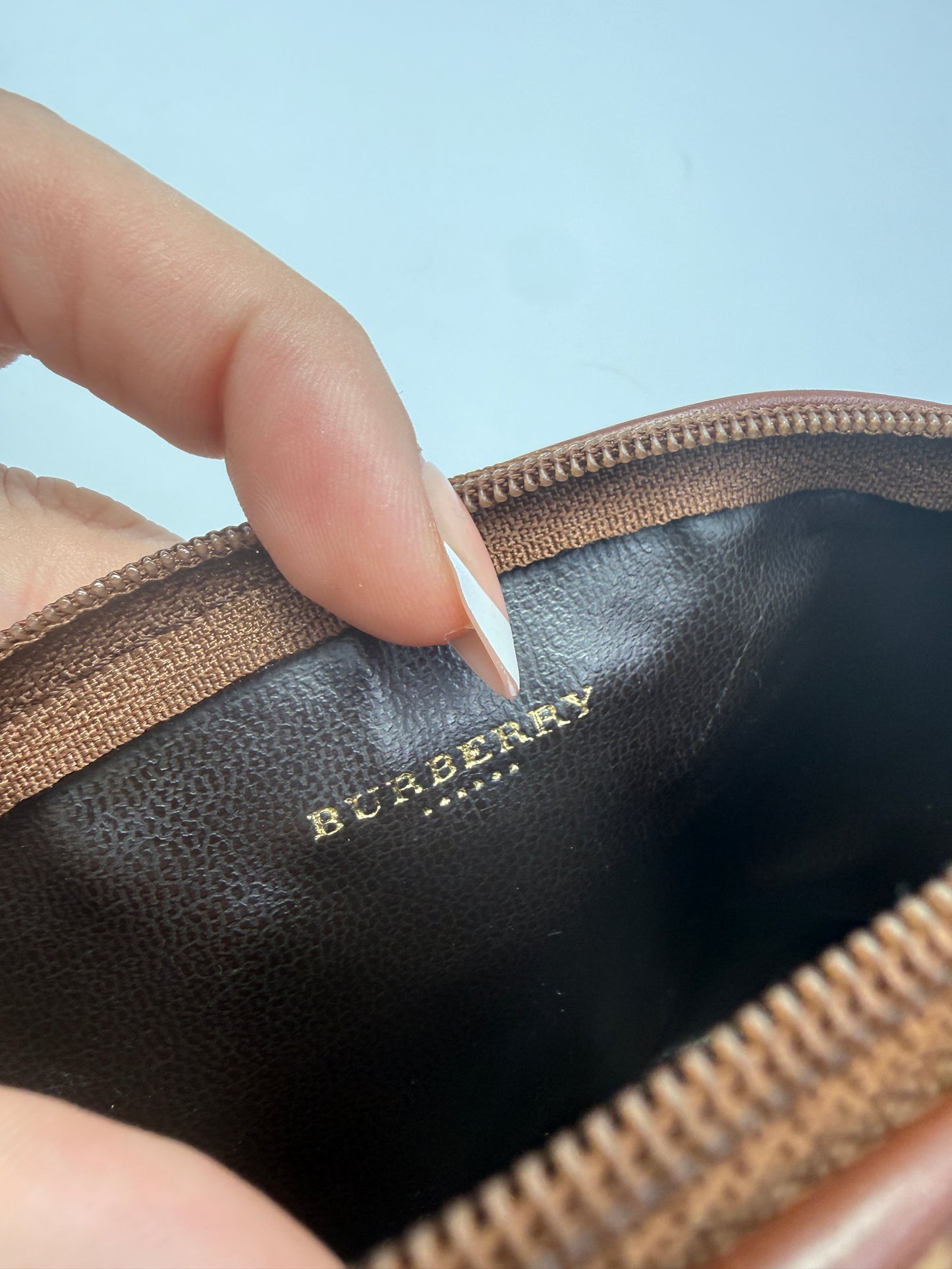 Burberry Coated Canvas Novacheck Cosmetics Pouch
