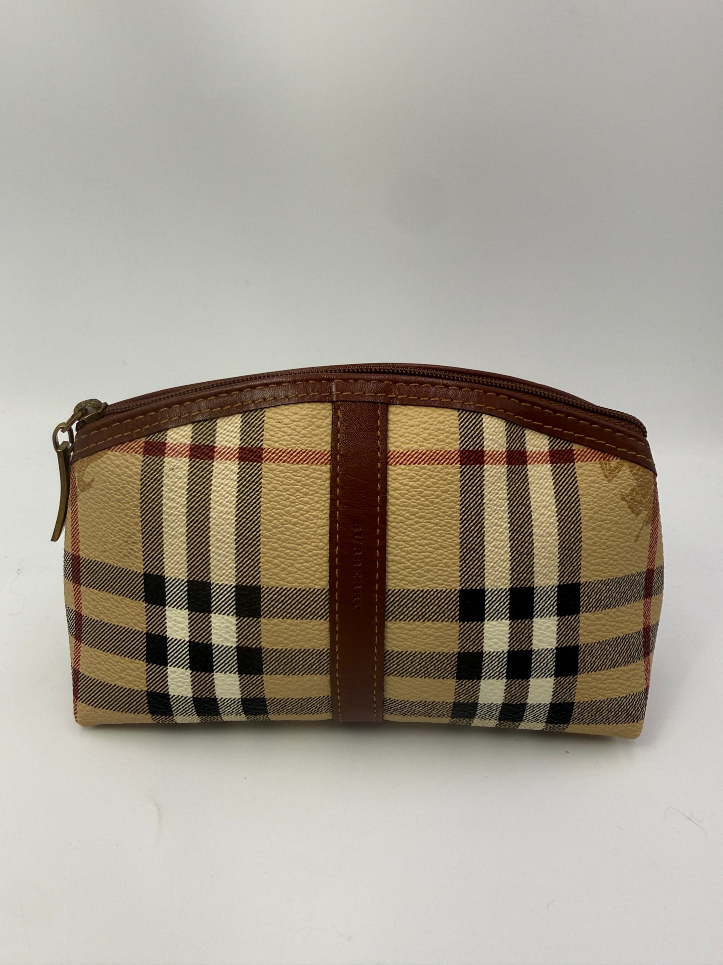 Burberry Coated Canvas Novacheck Cosmetics Pouch