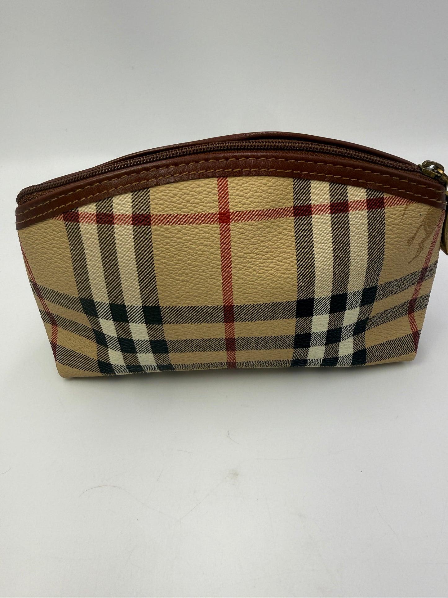 Burberry Coated Canvas Novacheck Cosmetics Pouch