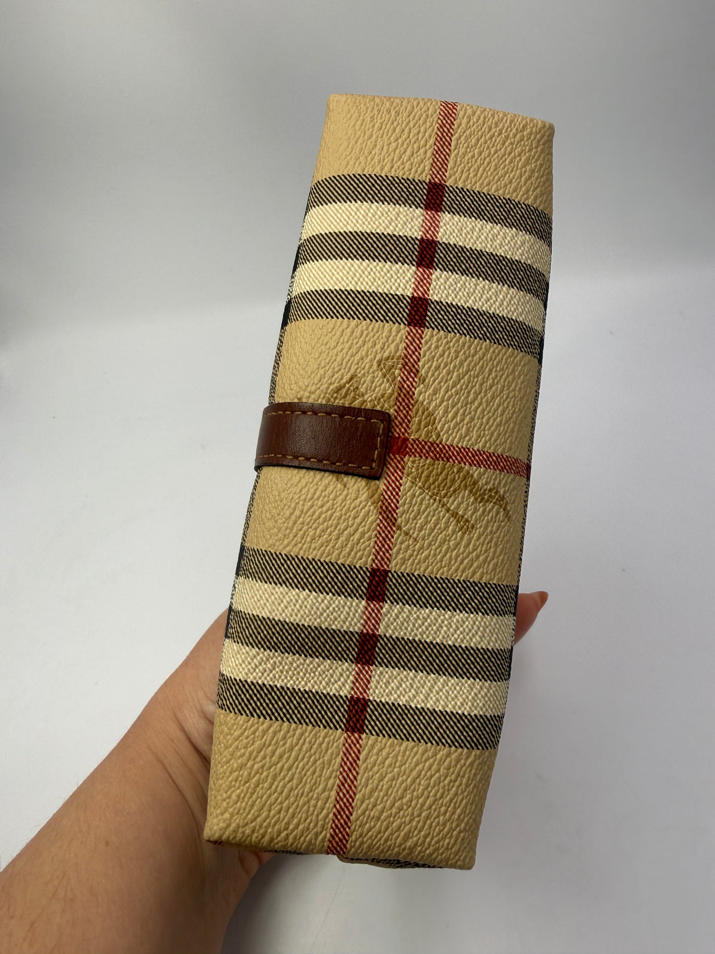 Burberry Coated Canvas Novacheck Cosmetics Pouch